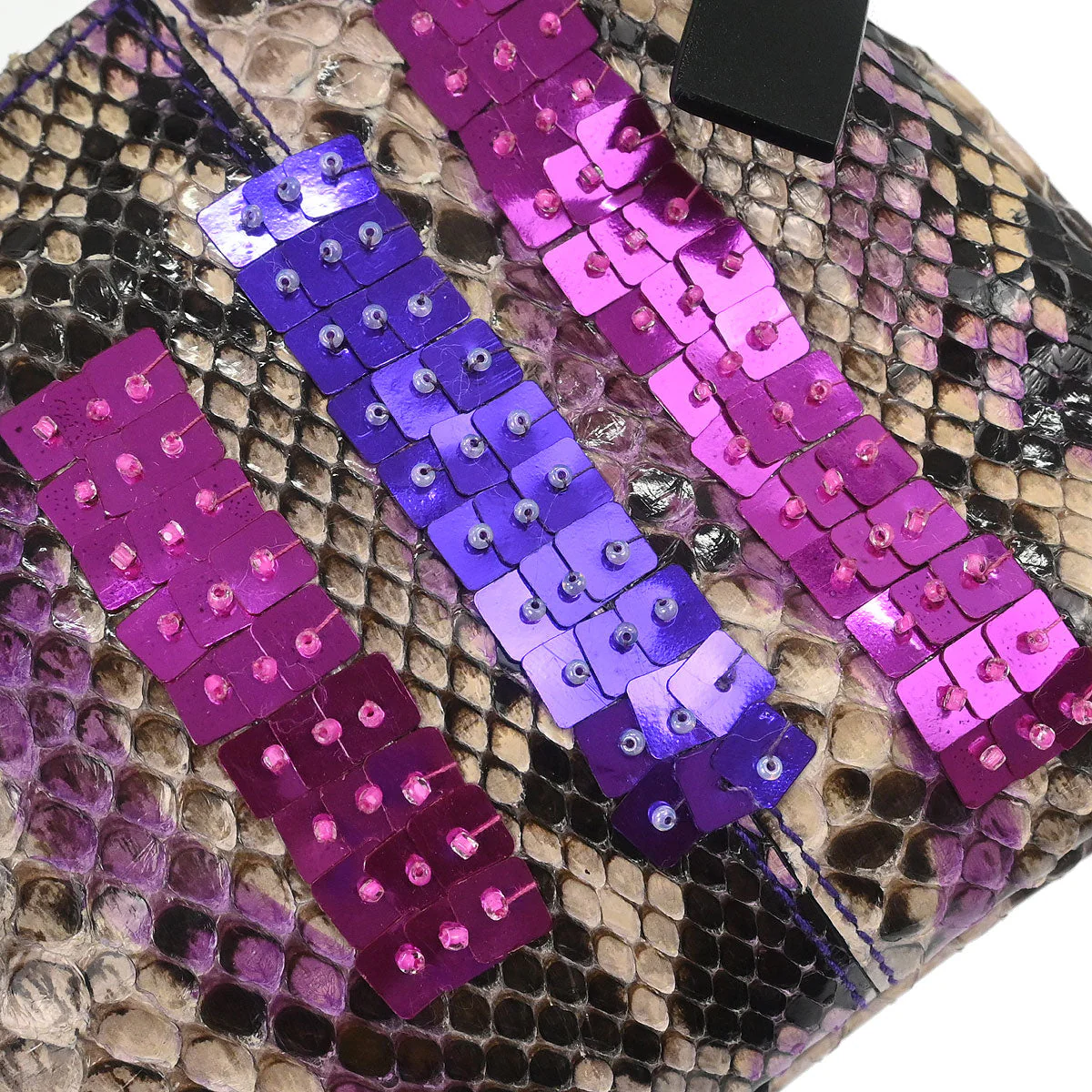 Fendi * Python Purple Shoulder Bag - Image 4