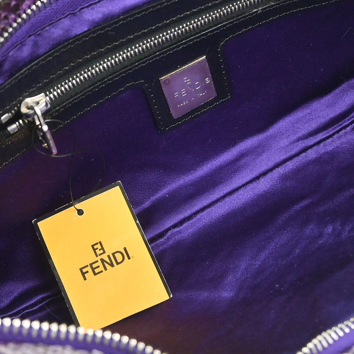 Fendi * Python Purple Shoulder Bag - Image 9