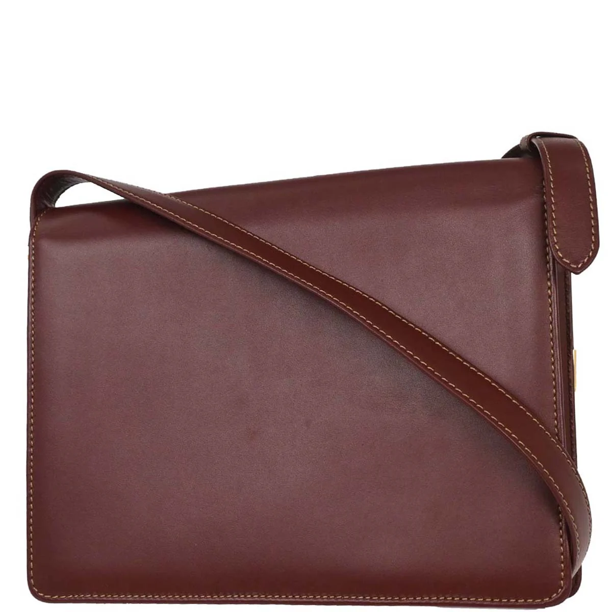 Cartier Bordeaux Leather Must de Cartier Shoulder Bag - Image 2