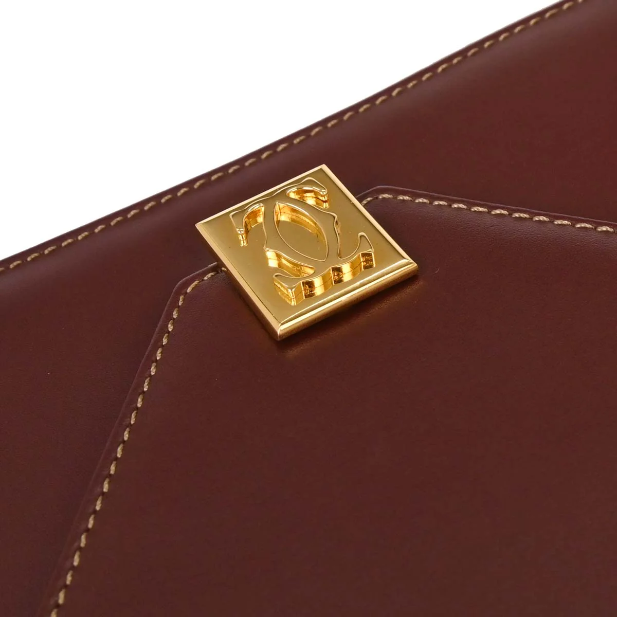Cartier Bordeaux Leather Must de Cartier Shoulder Bag - Image 6