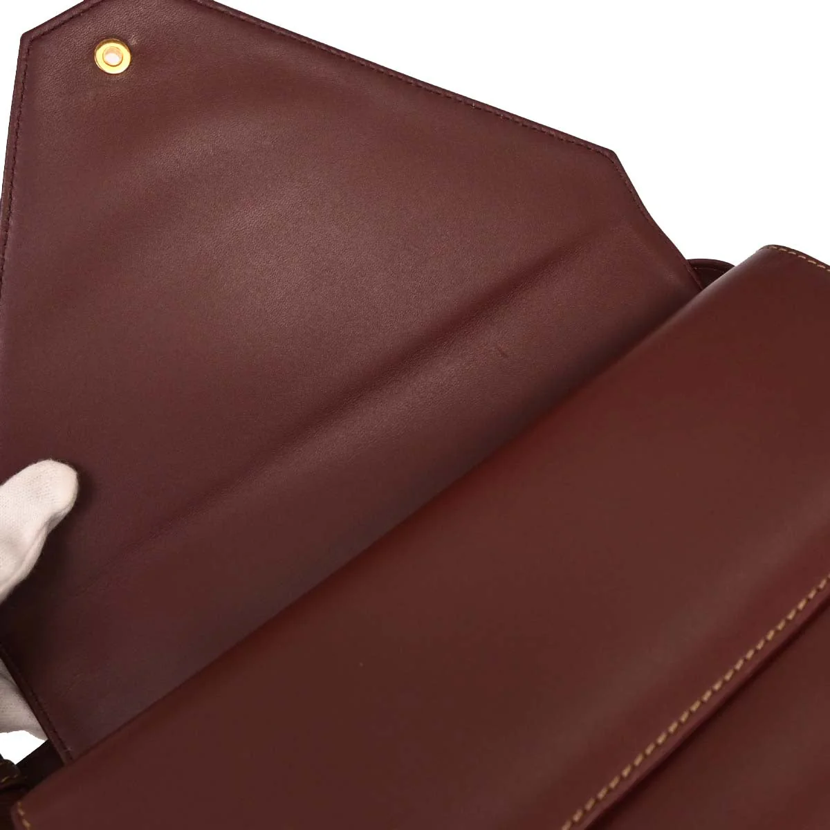 Cartier Bordeaux Leather Must de Cartier Shoulder Bag - Image 7