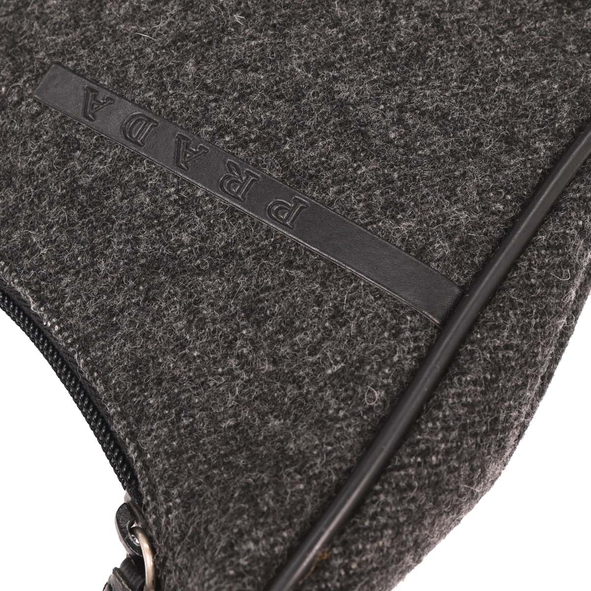 Prada Gray Wool Handbag - Image 5