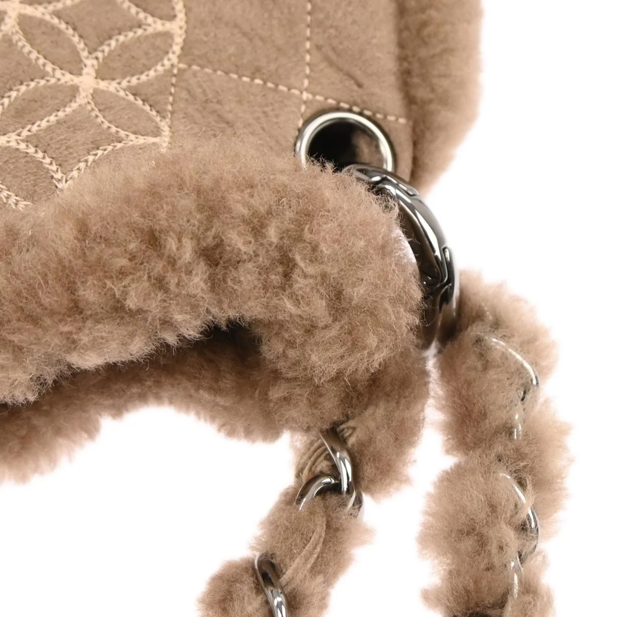 Chanel 2005-2006 Brown Mouton Choco Bar Tote Handbag - Image 4