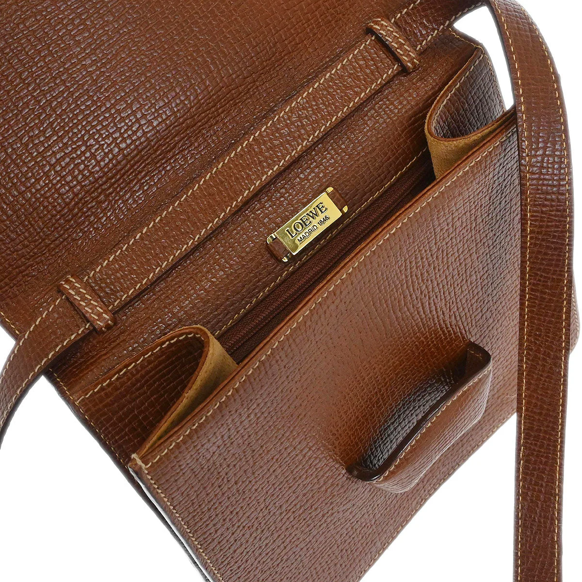 Loewe Brown Barcelona 2way Shoulder Handbag - Image 7