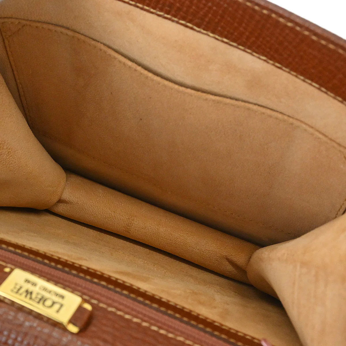 Loewe Brown Barcelona 2way Shoulder Handbag - Image 8
