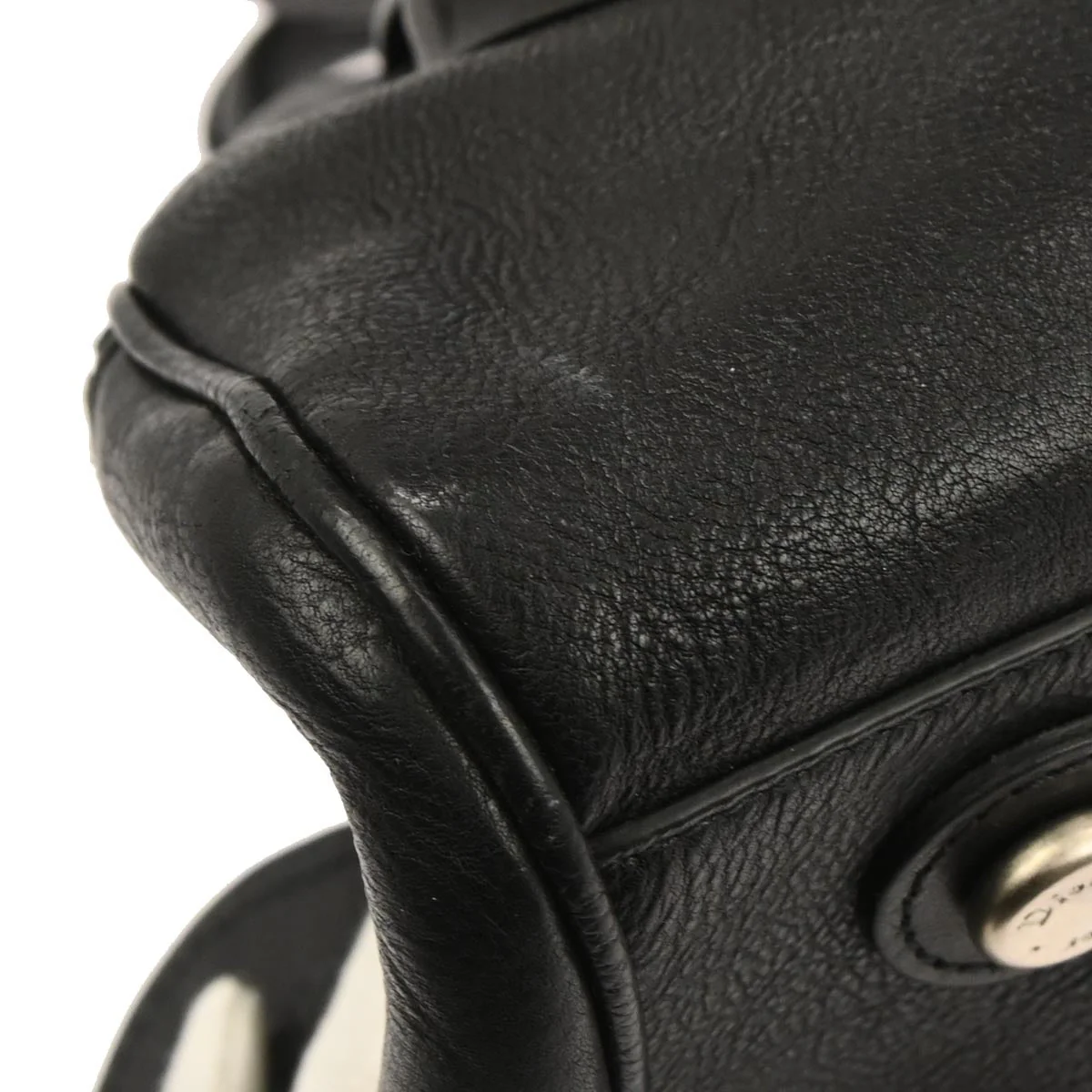 Christian Dior Black Leather My Dior Duffle Handbag - Image 4