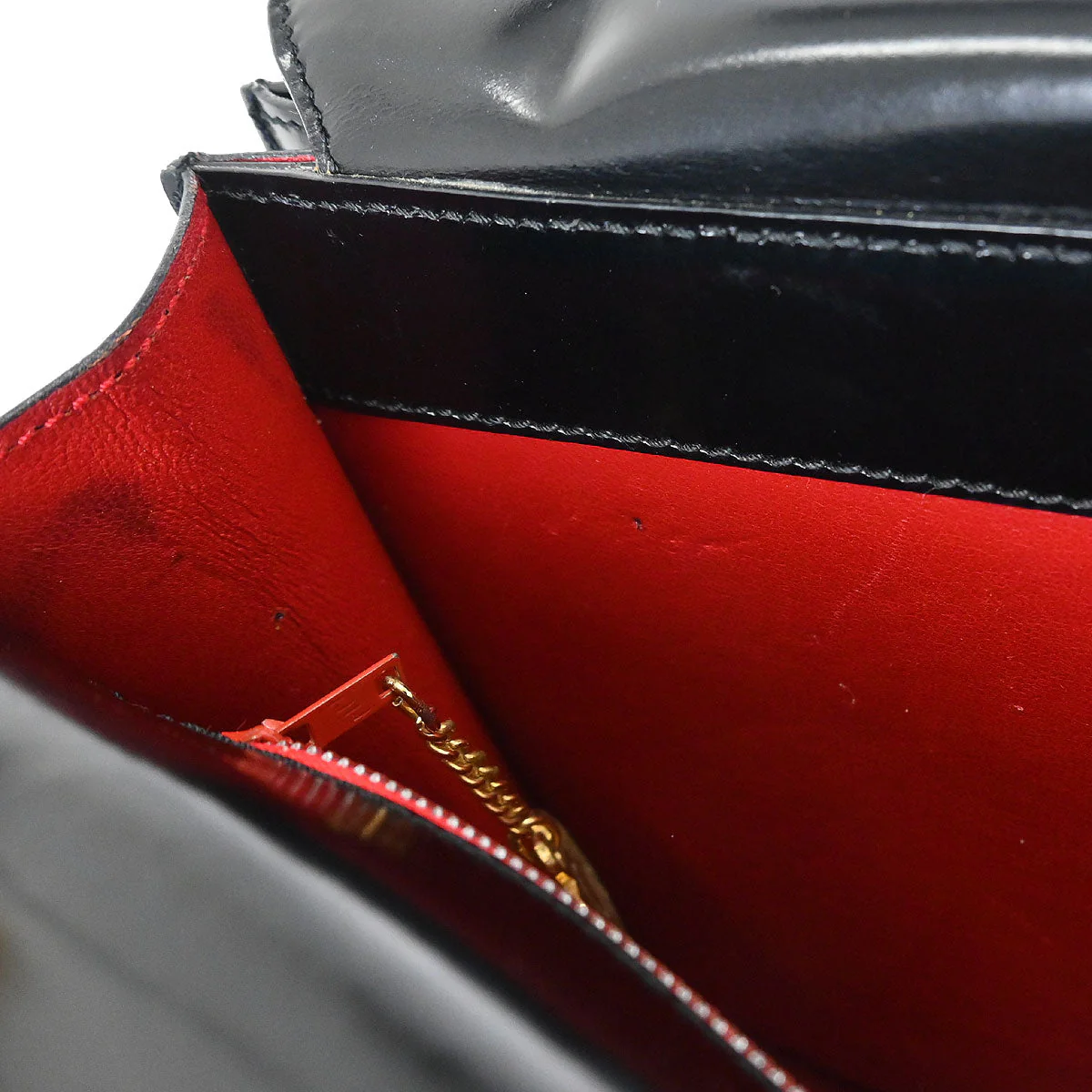 Celine Black Suede Handbag - Image 8