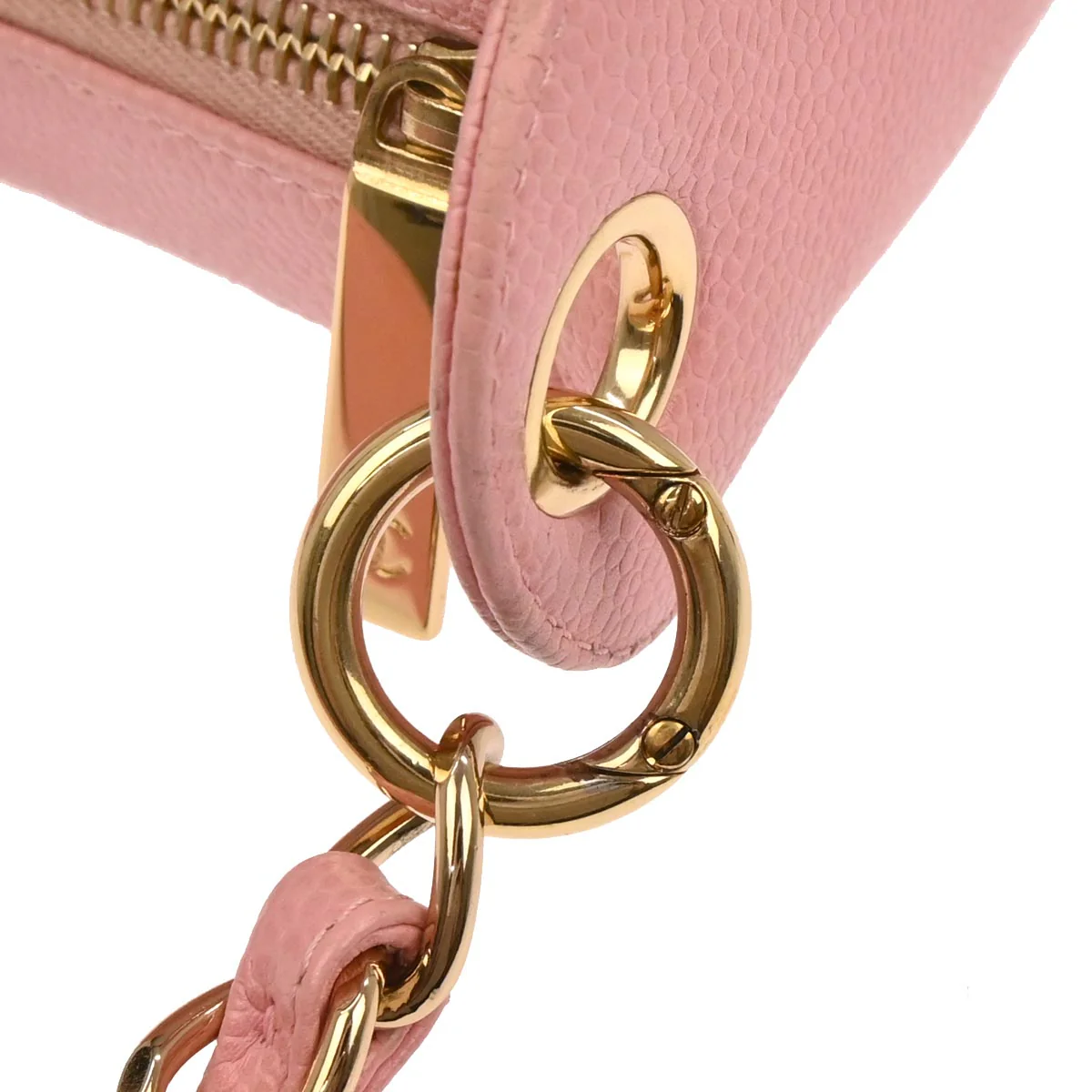 Chanel 2003-2004 Pink Caviar Skin Hobo Handbag - Image 3