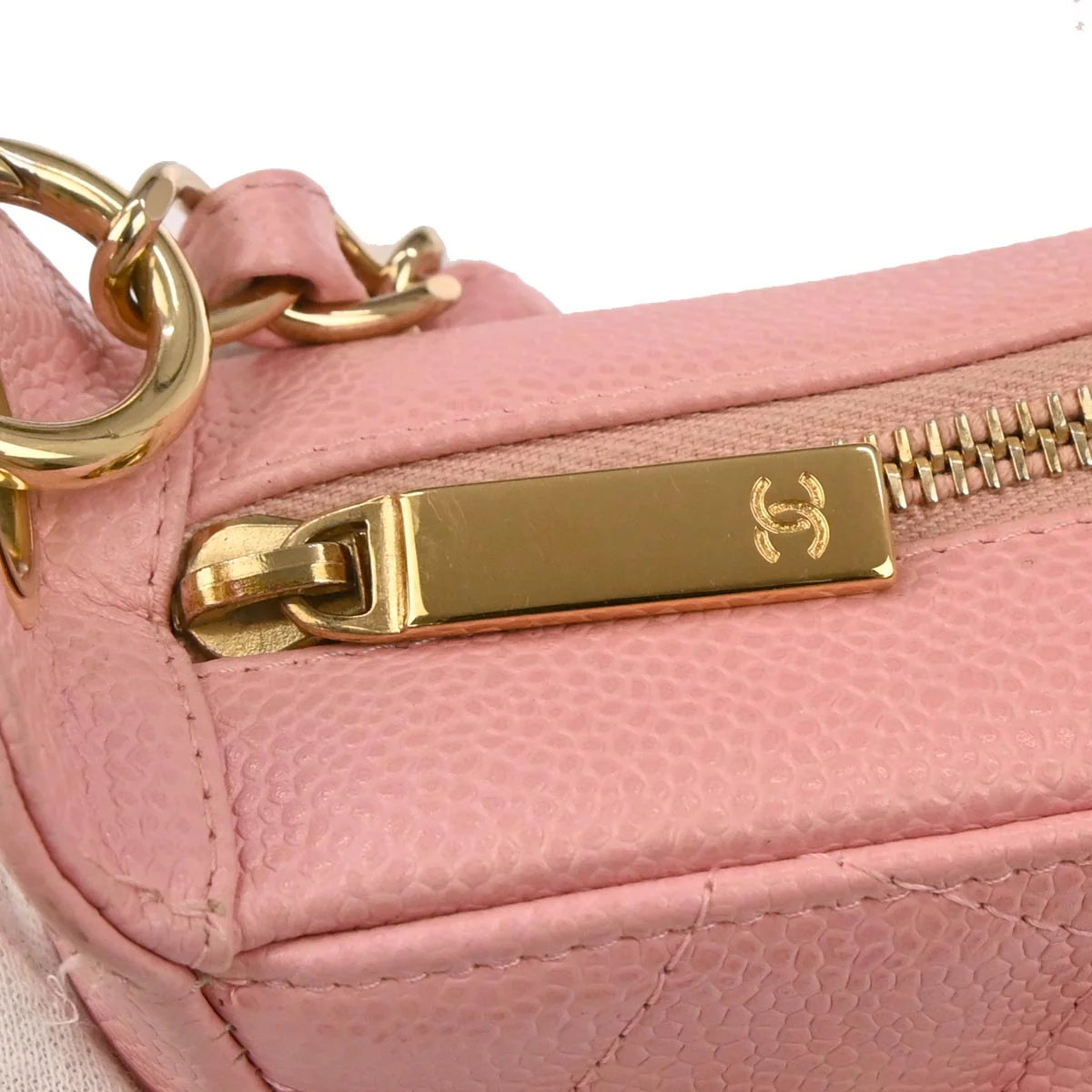 Chanel 2003-2004 Pink Caviar Skin Hobo Handbag - Image 7