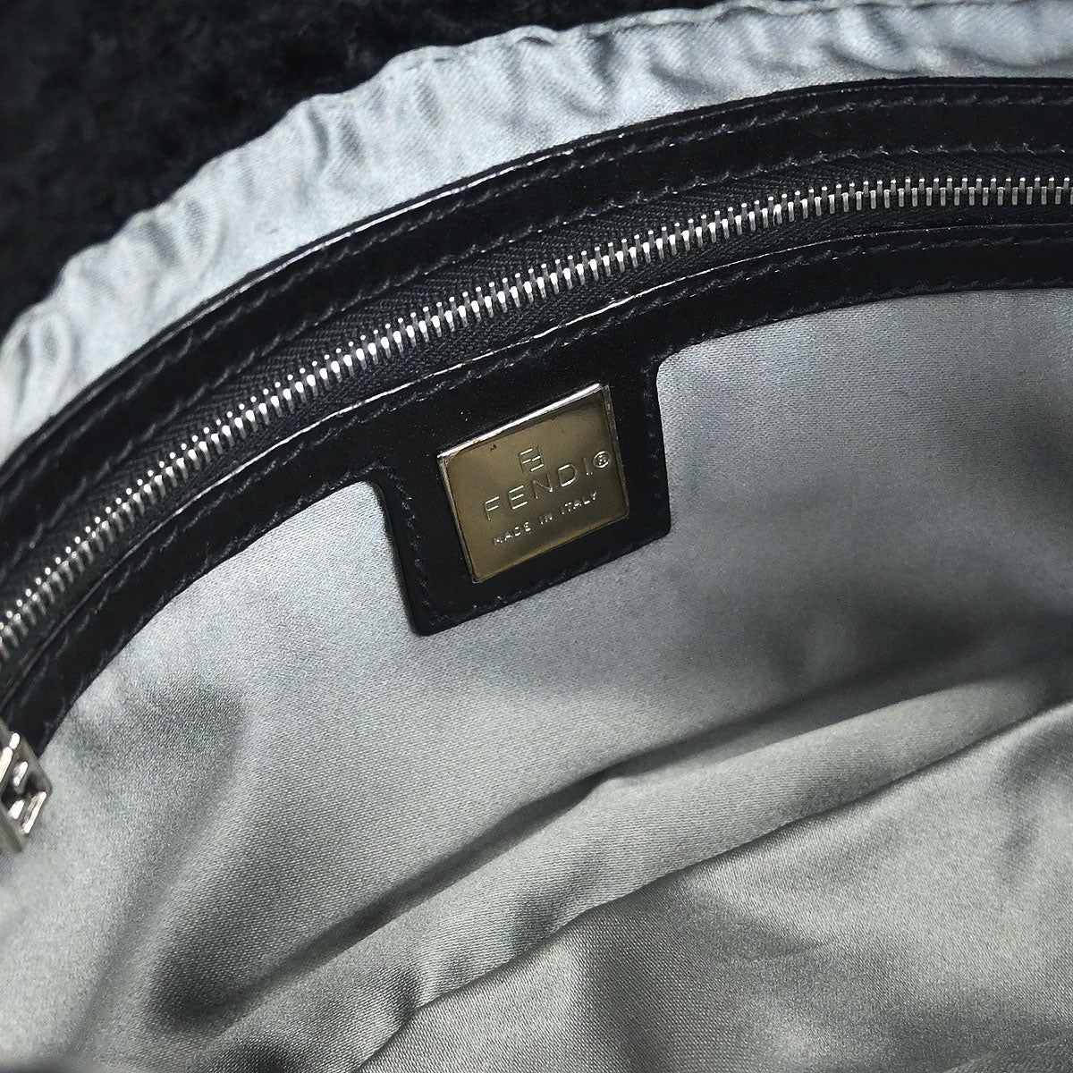 Fendi Black Wool Baguette Handbag - Image 9