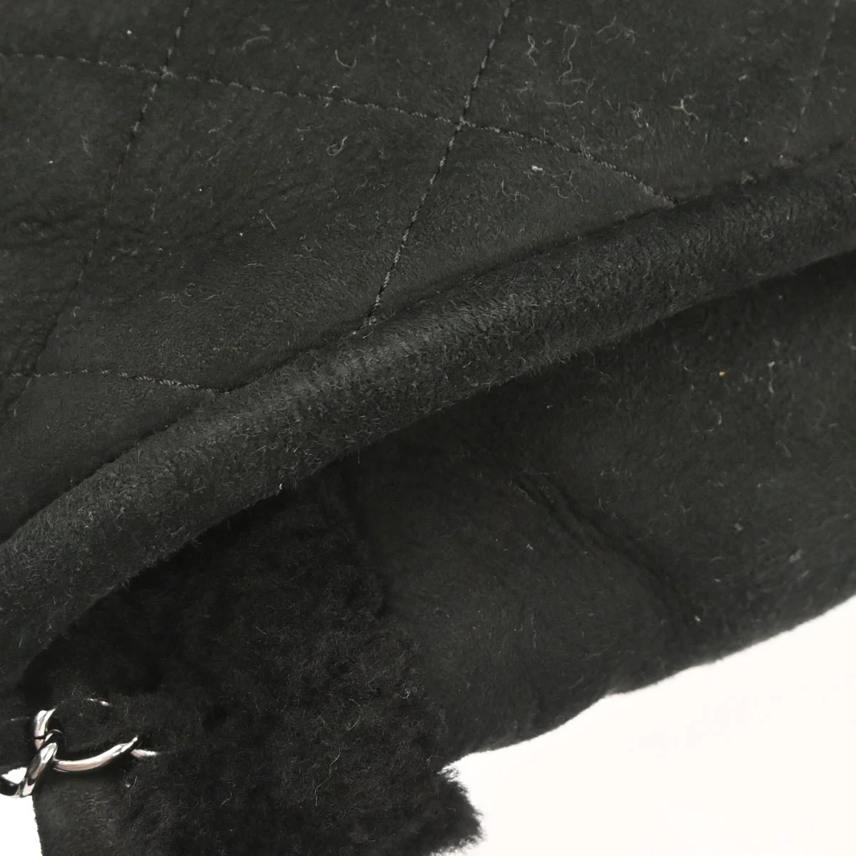 Chanel 2005-2006 Black Mouton Mademoiselle Lock Handbag - Image 4