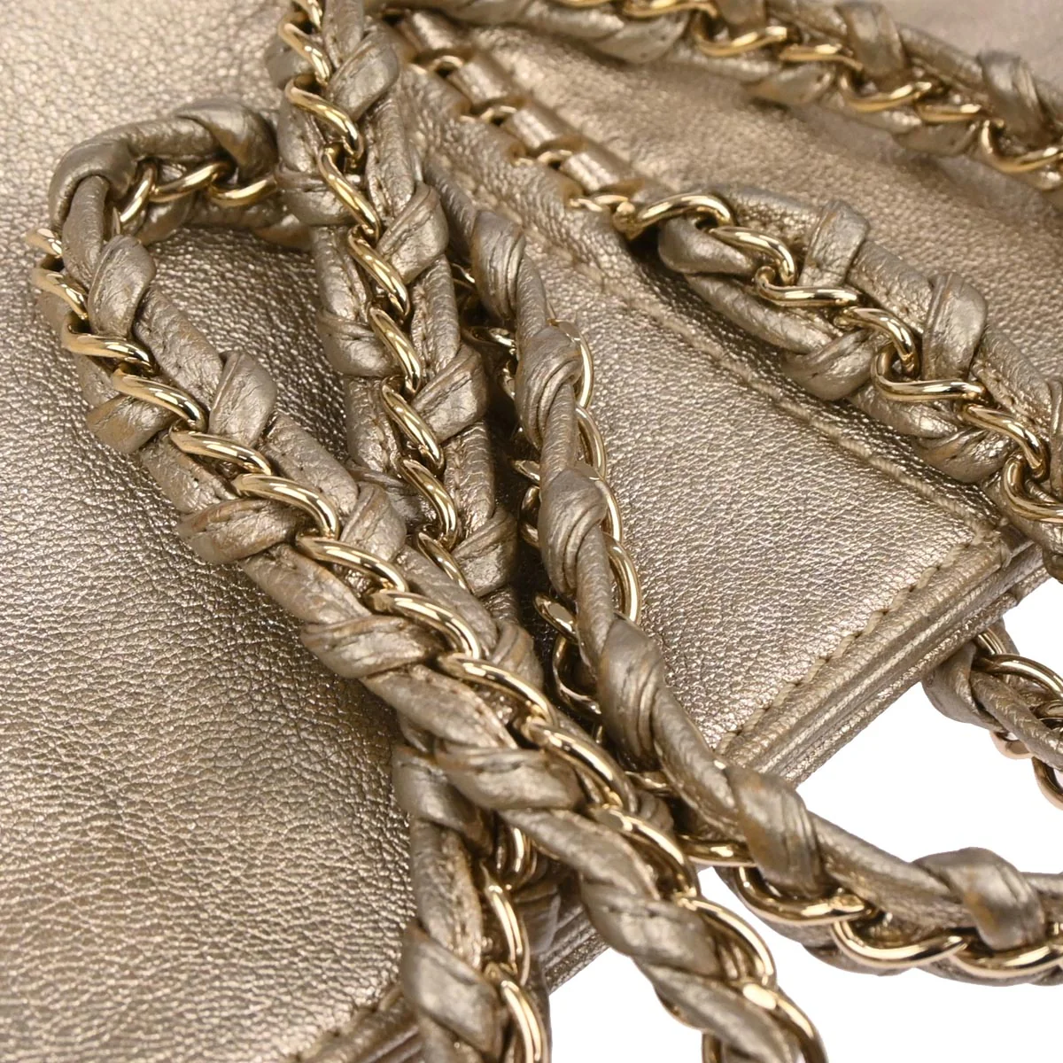 Chanel 2005-2006 Gold Calfskin Luxury Line Tote Handbag - Image 3