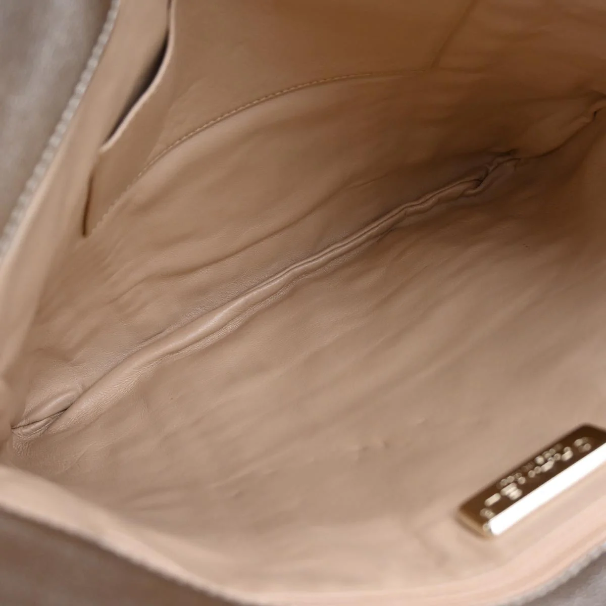 Chanel 2005-2006 Gold Calfskin Luxury Line Tote Handbag - Image 7