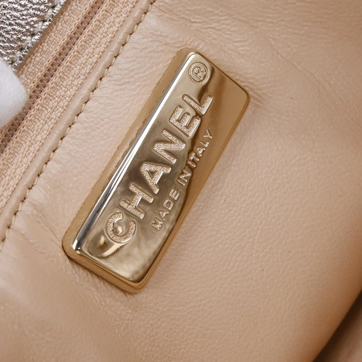 Chanel 2005-2006 Gold Calfskin Luxury Line Tote Handbag - Image 9