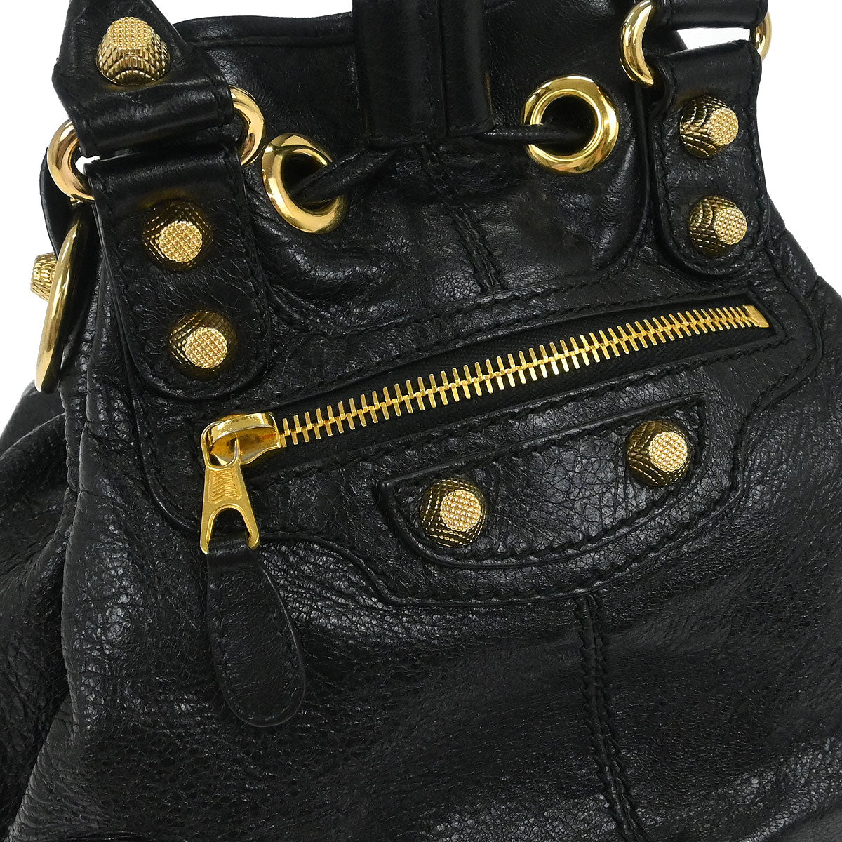 Balenciaga Black Giant Pompon Handbag - Image 7