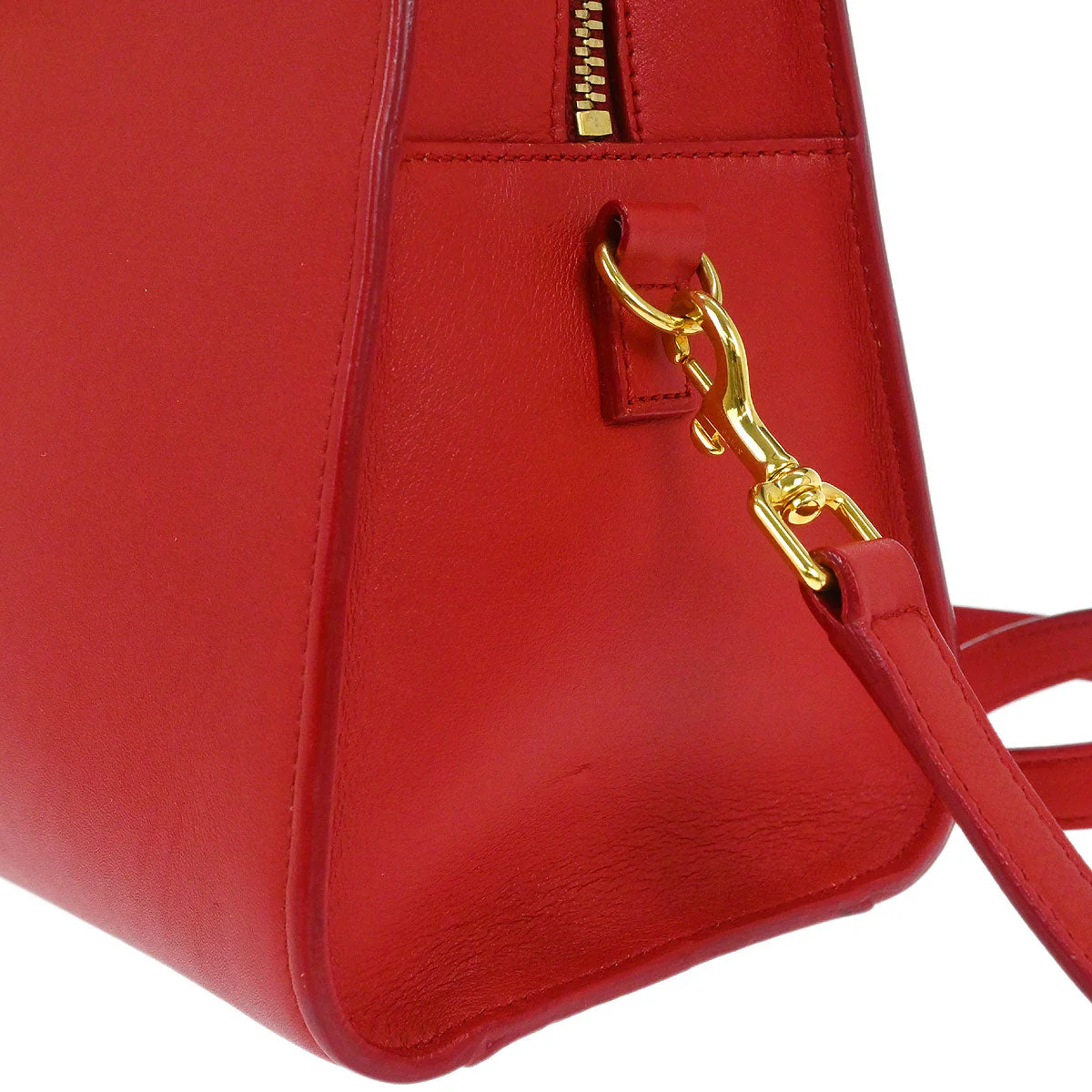 Saint Laurent Red Baby Cabas 2way Shoulder Handbag - Image 4