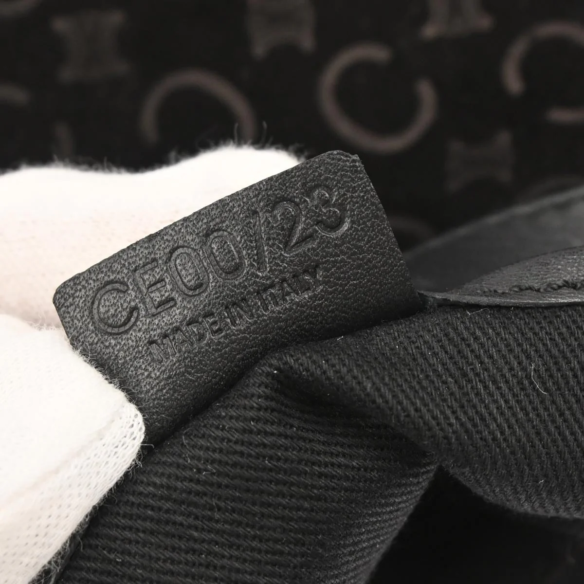 Celine Black Suede C Macadam Handbag - Image 10