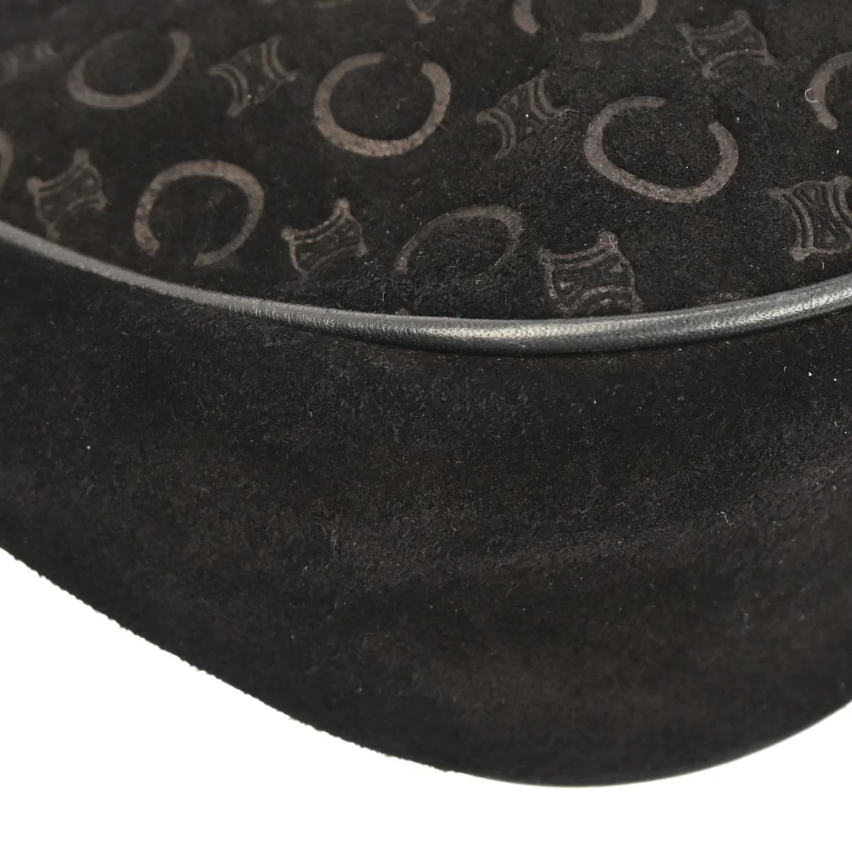 Celine Black Suede C Macadam Handbag - Image 5