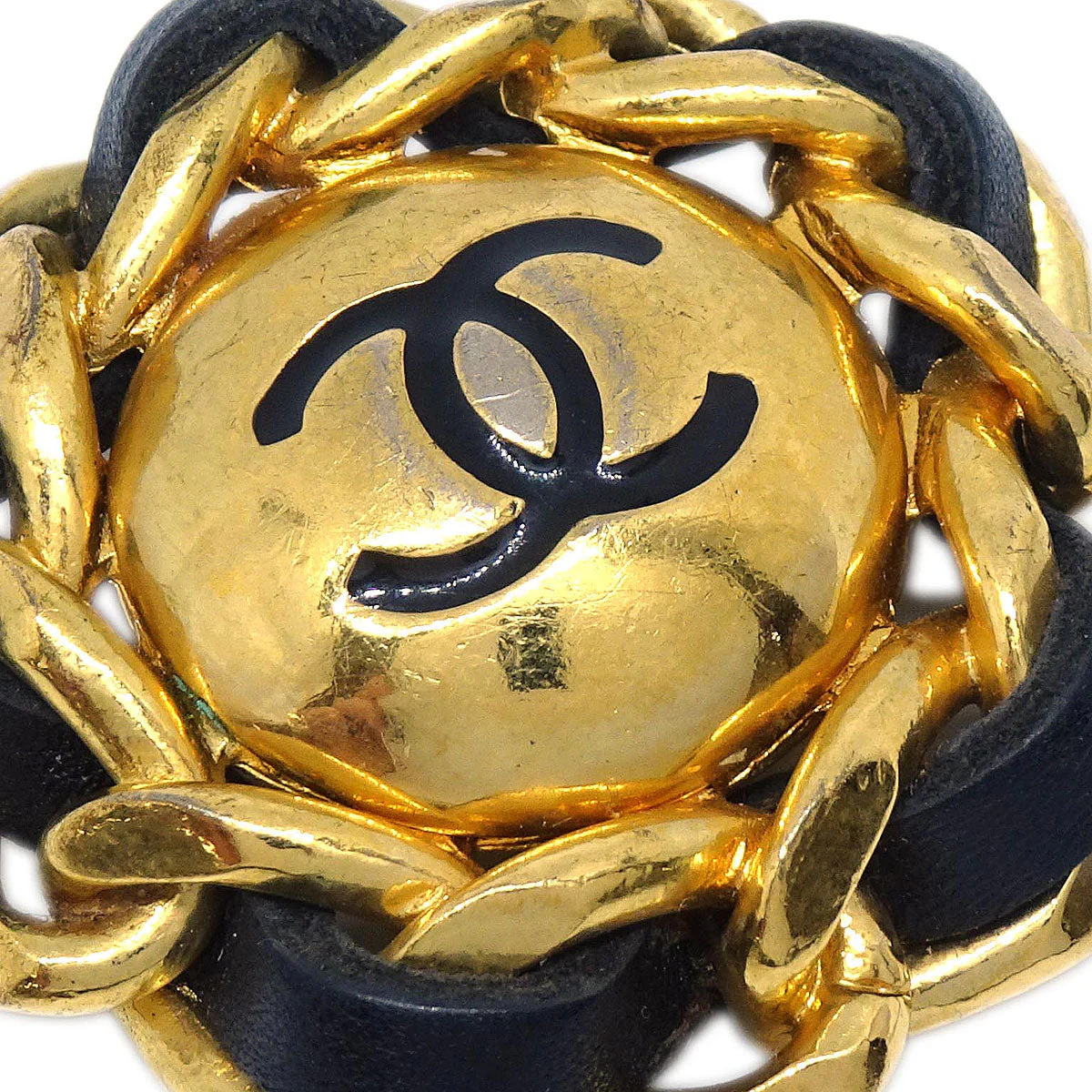 Chanel Gold Button Clip-On Earrings 94P - Image 2