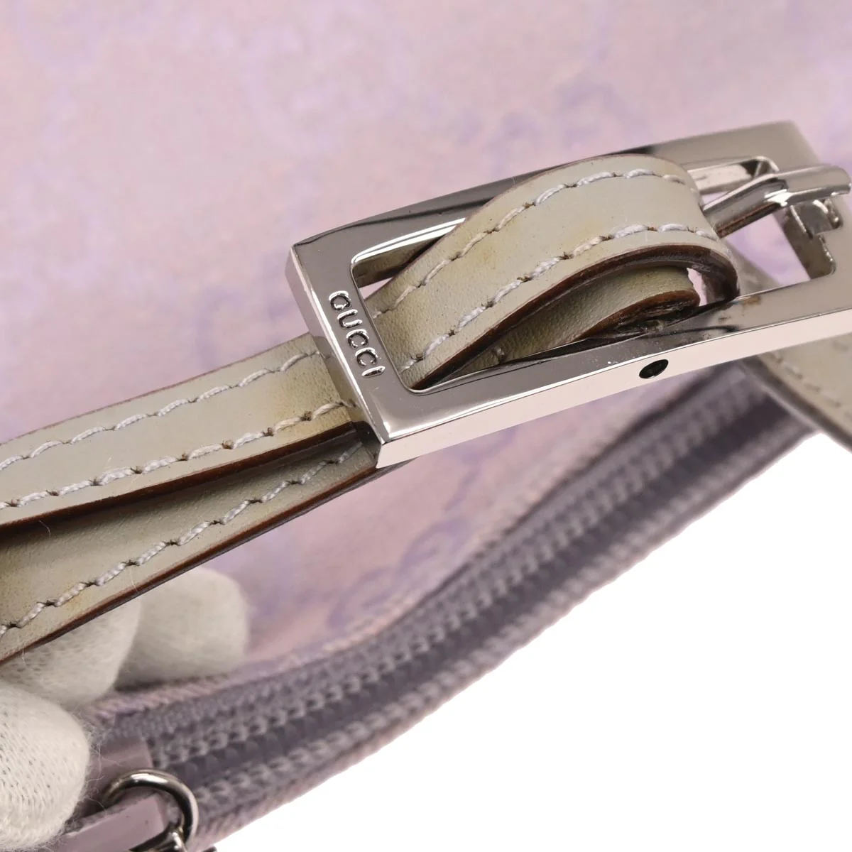 Gucci Purple Canvas GG Handbag - Image 7