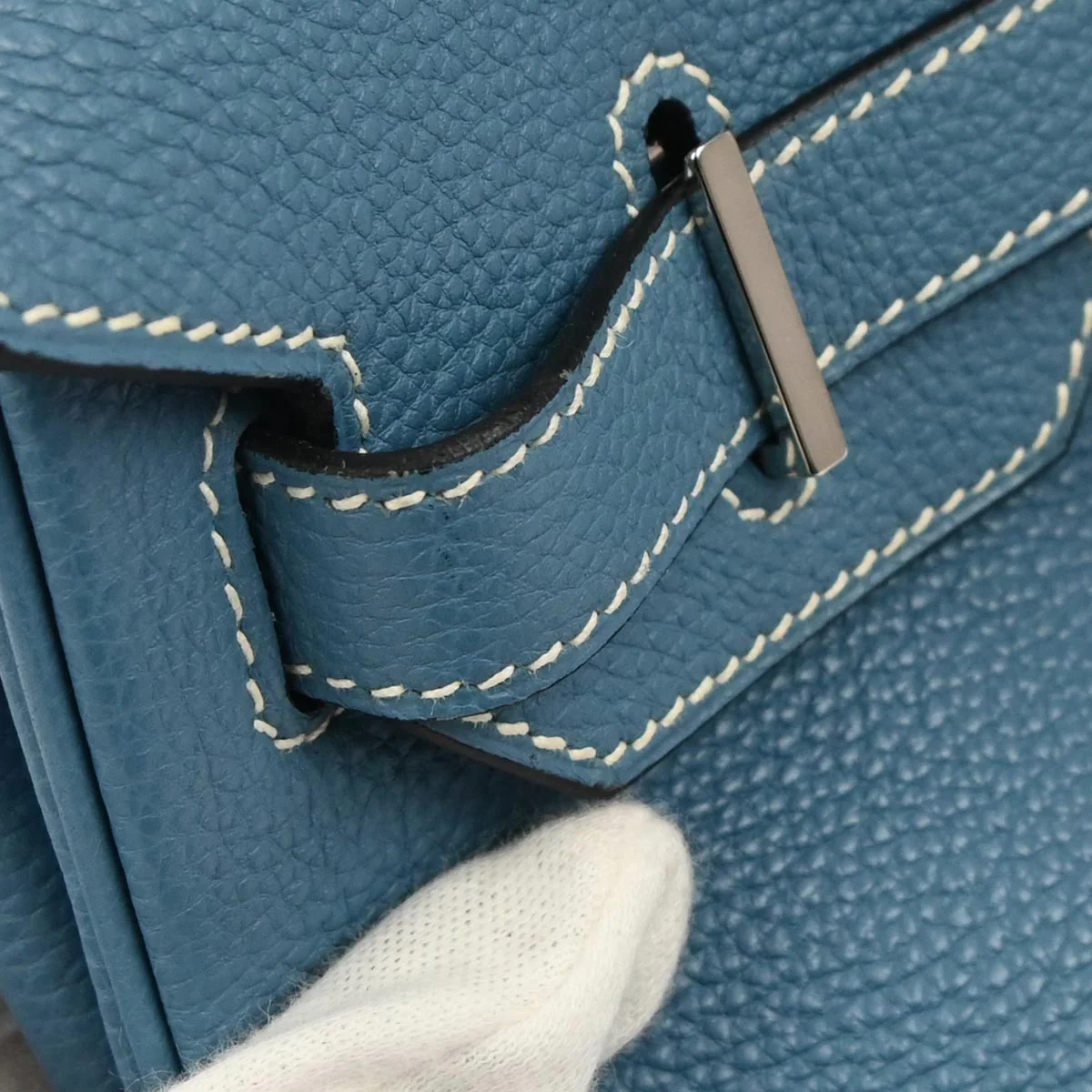 Hermes Blue Jean Togo Birkin 30 Handbag - Image 7