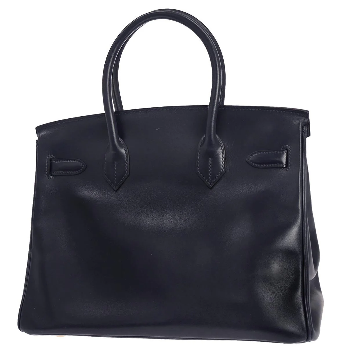 Hermes Blue Indigo Box Calf Birkin 30 Handbag - Image 2