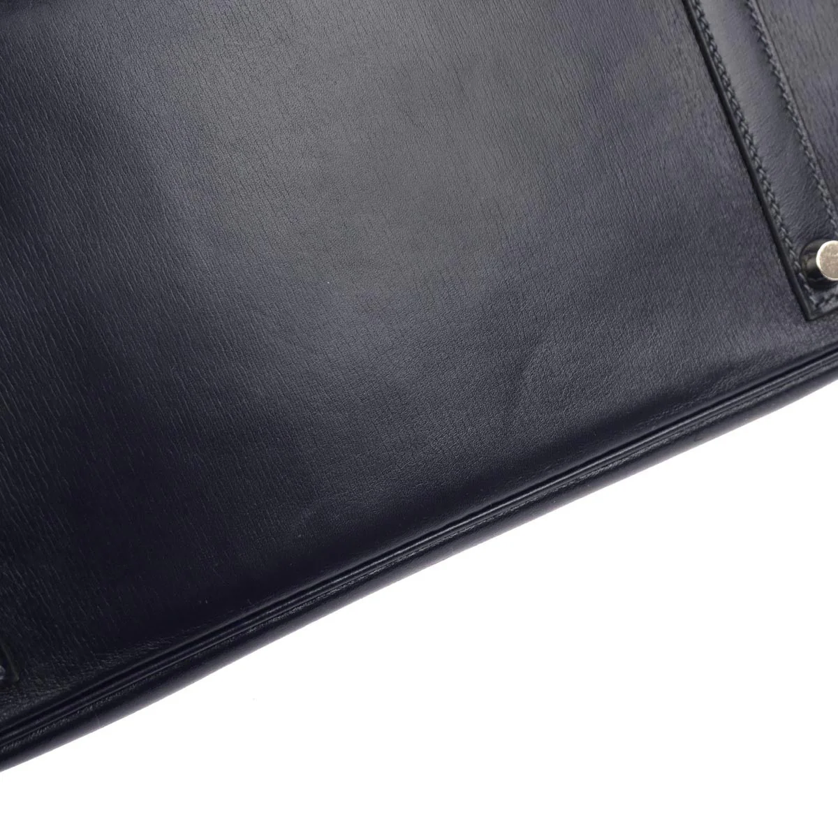 Hermes Blue Indigo Box Calf Birkin 30 Handbag - Image 4