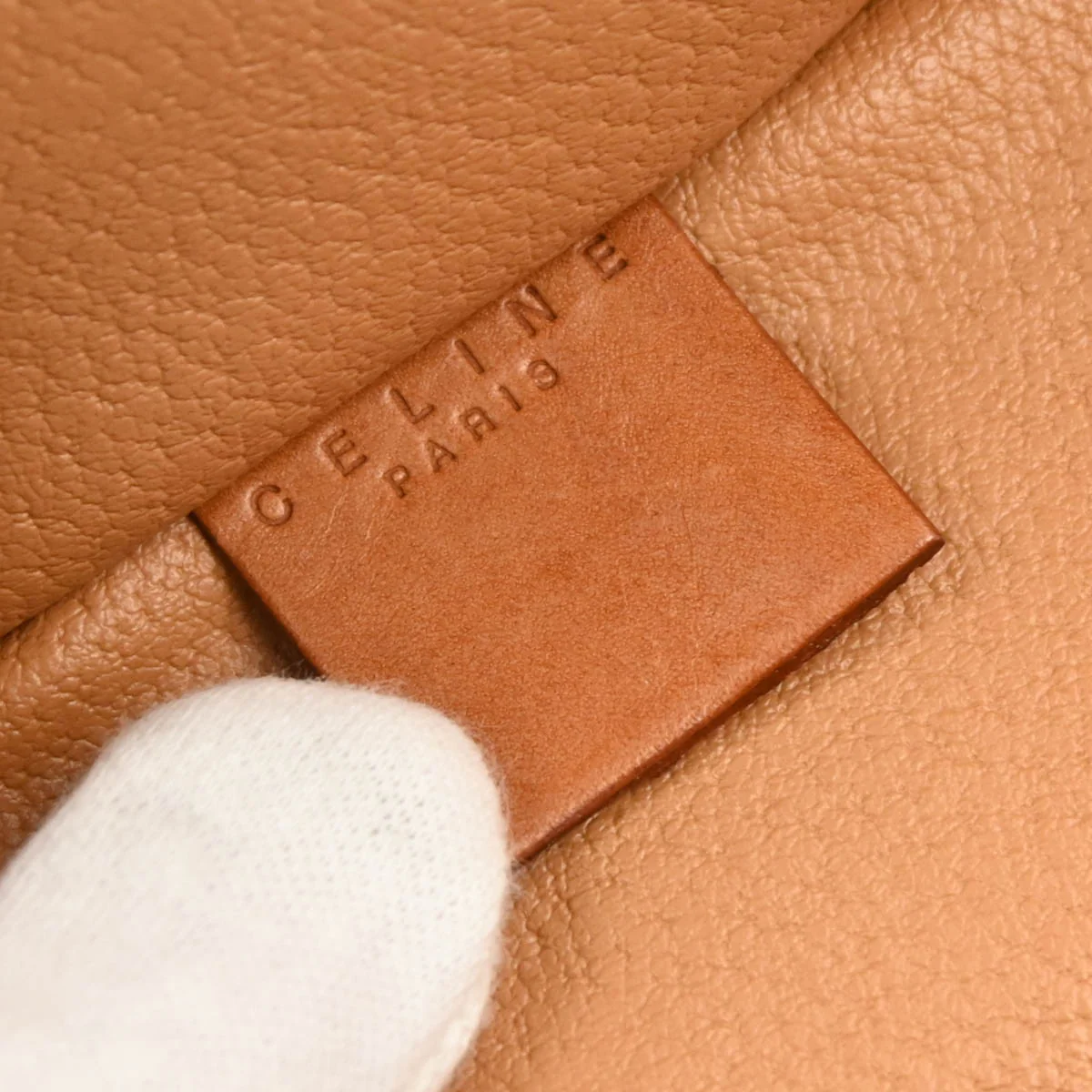 Celine Brown Macadam Vanity Handbag - Image 9