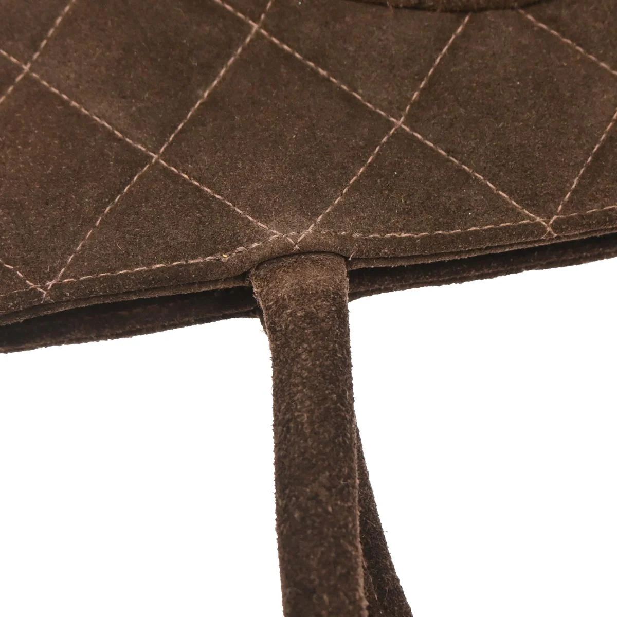 Chanel 1997-1999 Brown Suede Medallion Tote Handbag - Image 3