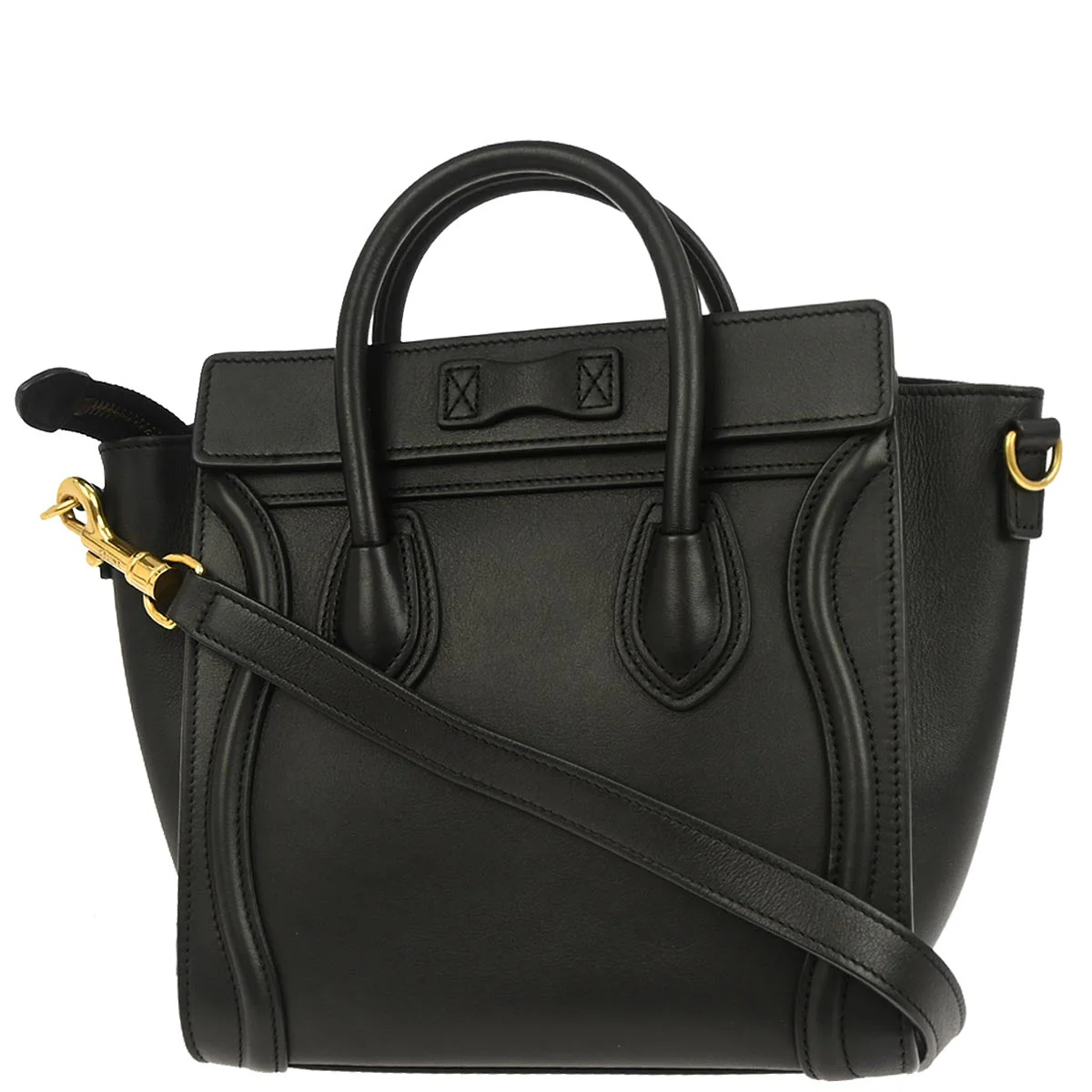 Celine Black Nano Luggage 2way Shoulder Tote Bag - Image 2