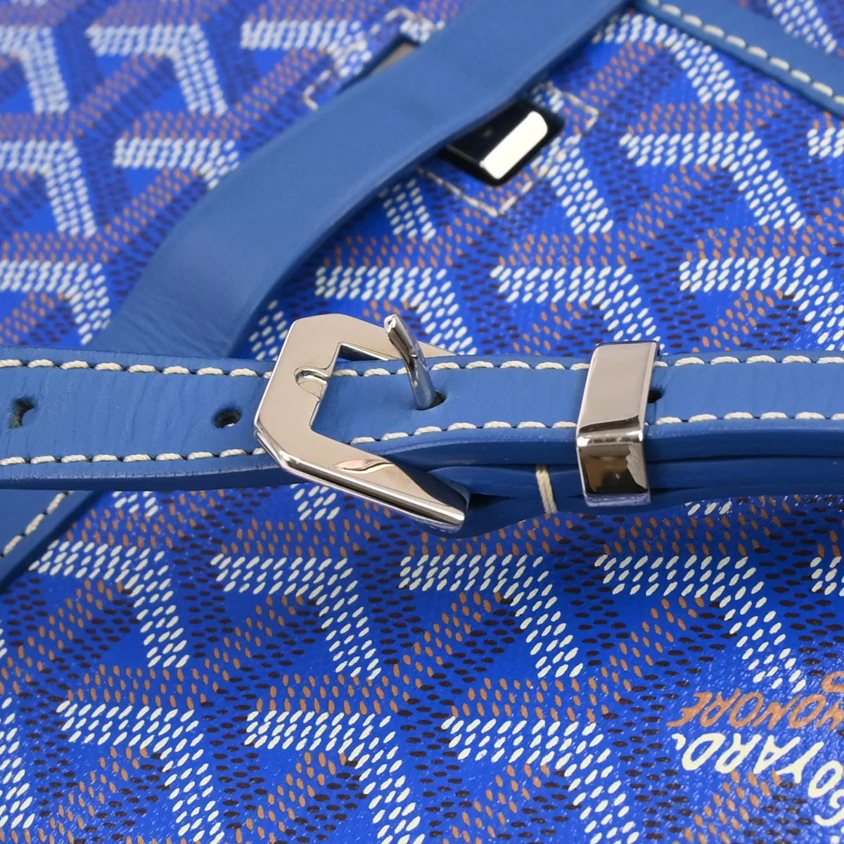 Goyard Blue Belvedere PM Shoulder Bag - Image 6