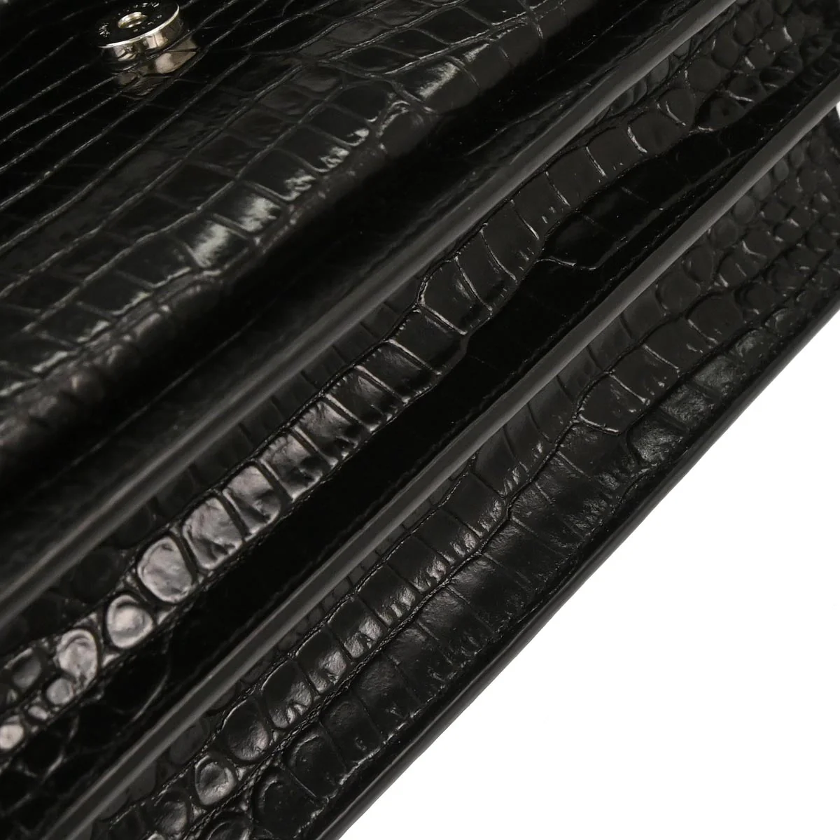 Saint Laurent Black Embossed Leather Sunset Shoulder Bag - Image 4