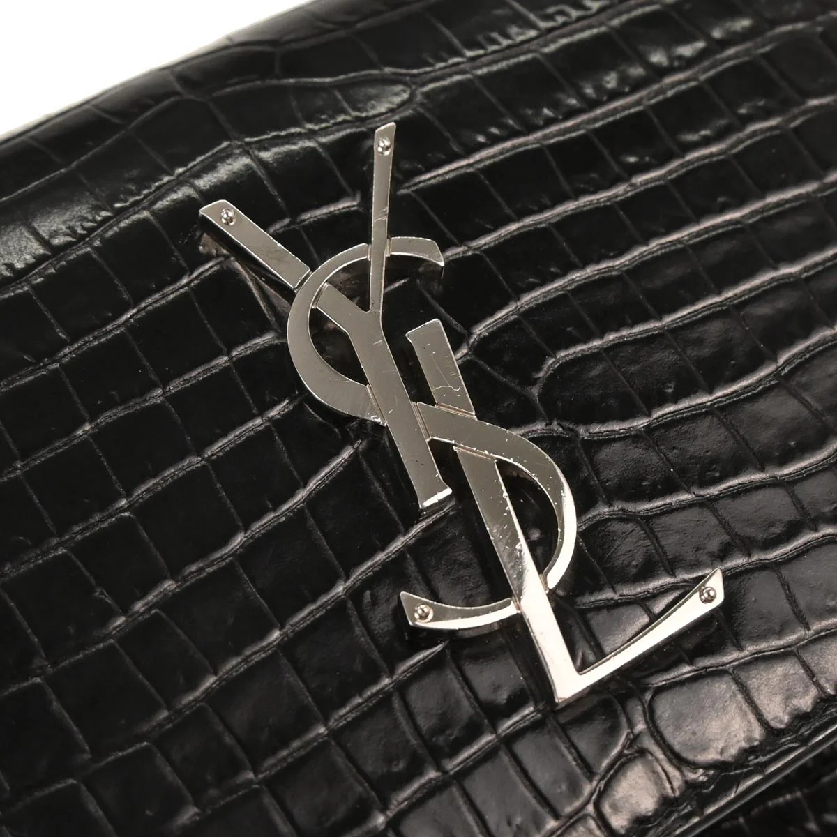 Saint Laurent Black Embossed Leather Sunset Shoulder Bag - Image 5