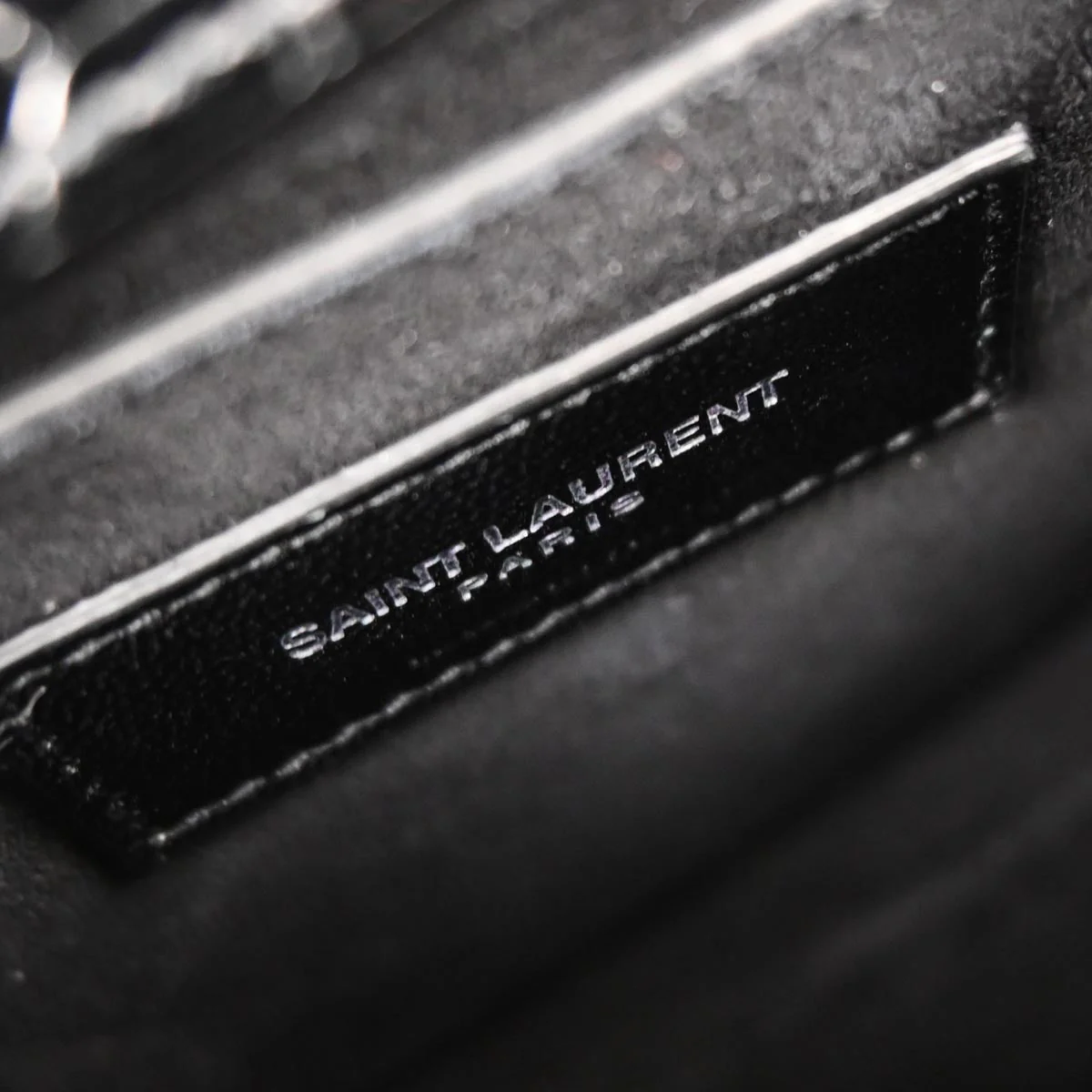 Saint Laurent Black Embossed Leather Sunset Shoulder Bag - Image 9