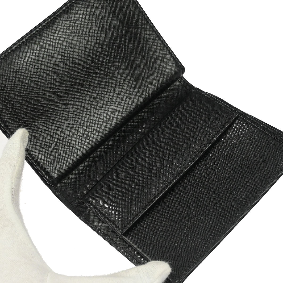 Prada Black Nylon Bifold Wallet - Image 5