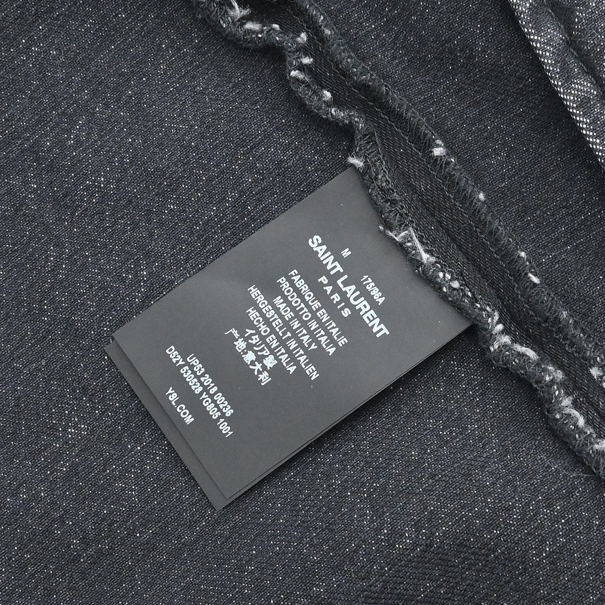 Saint Laurent 2018 Single Breasted Denim Jacket Black #M - Image 10