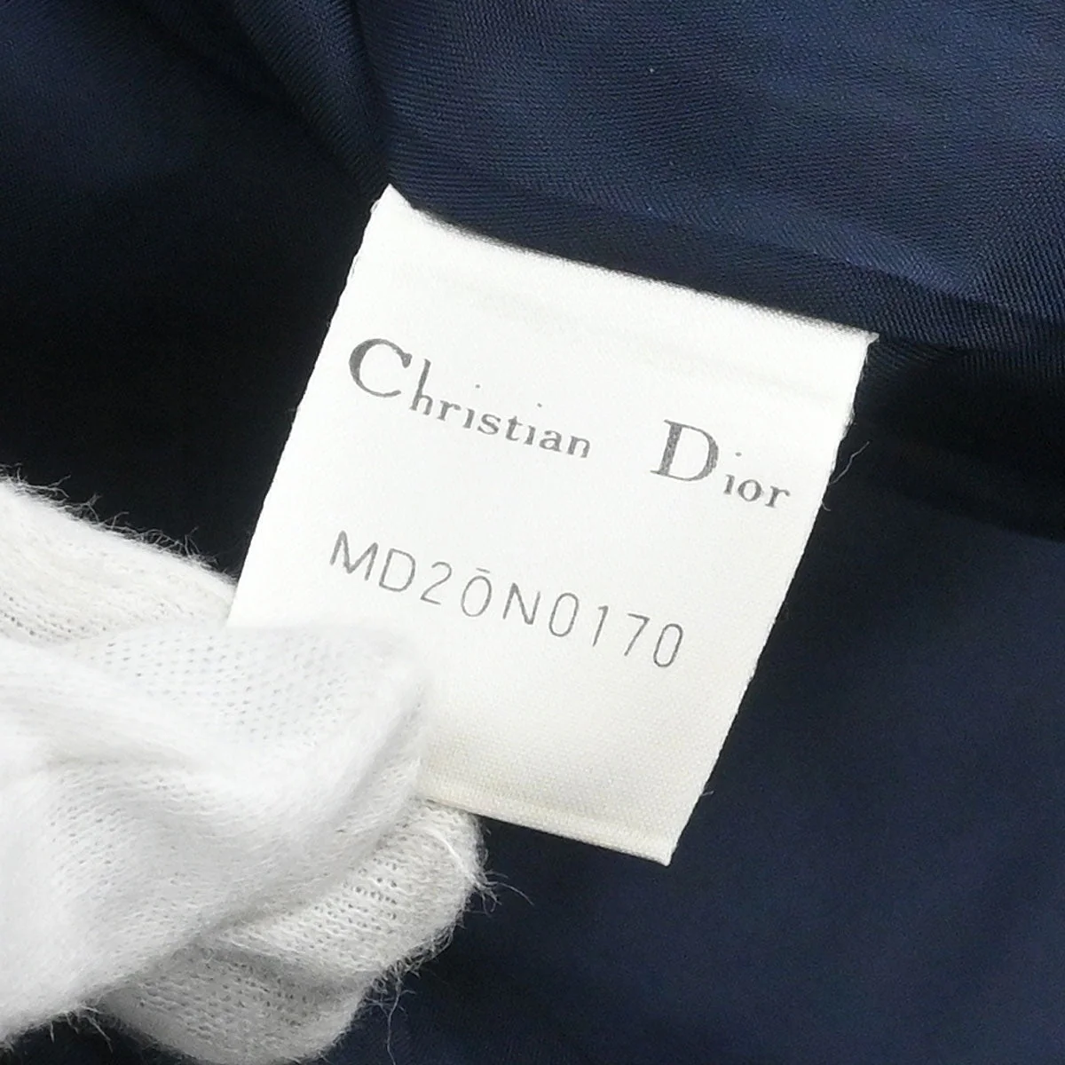 Christian Dior Single Breasted Collarless Jacket Navy #34–36 - Image 10
