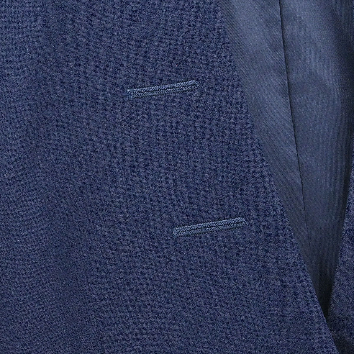 Christian Dior Single Breasted Collarless Jacket Navy #34–36 - Image 3