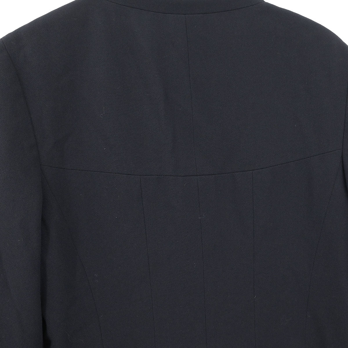 Chanel 1999 Single Breasted Zip Up Jacket Navy #38 - Image 3