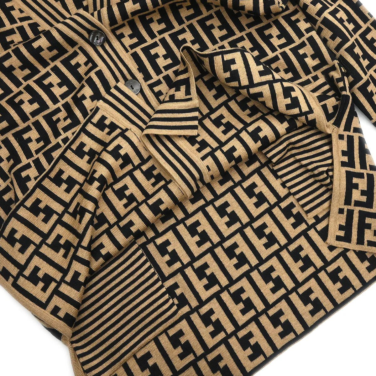 Fendi Cardigan Zucca Brown #40 - Image 7