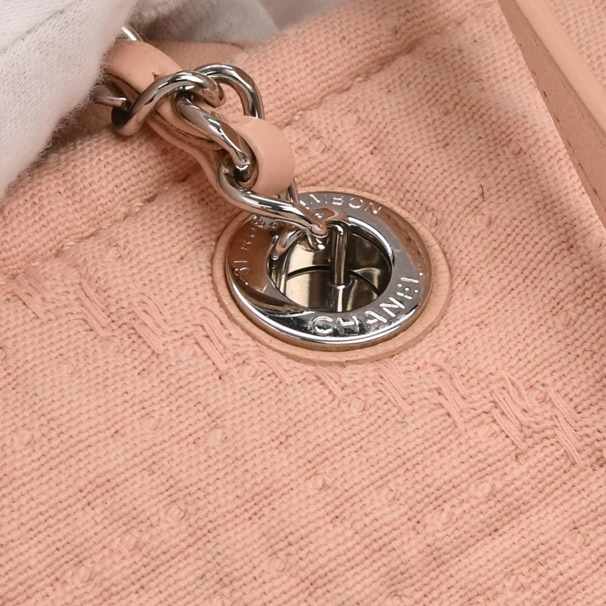Chanel 2019 Light Pink Canvas Deauville 2way Shoulder Tote Bag - Image 5