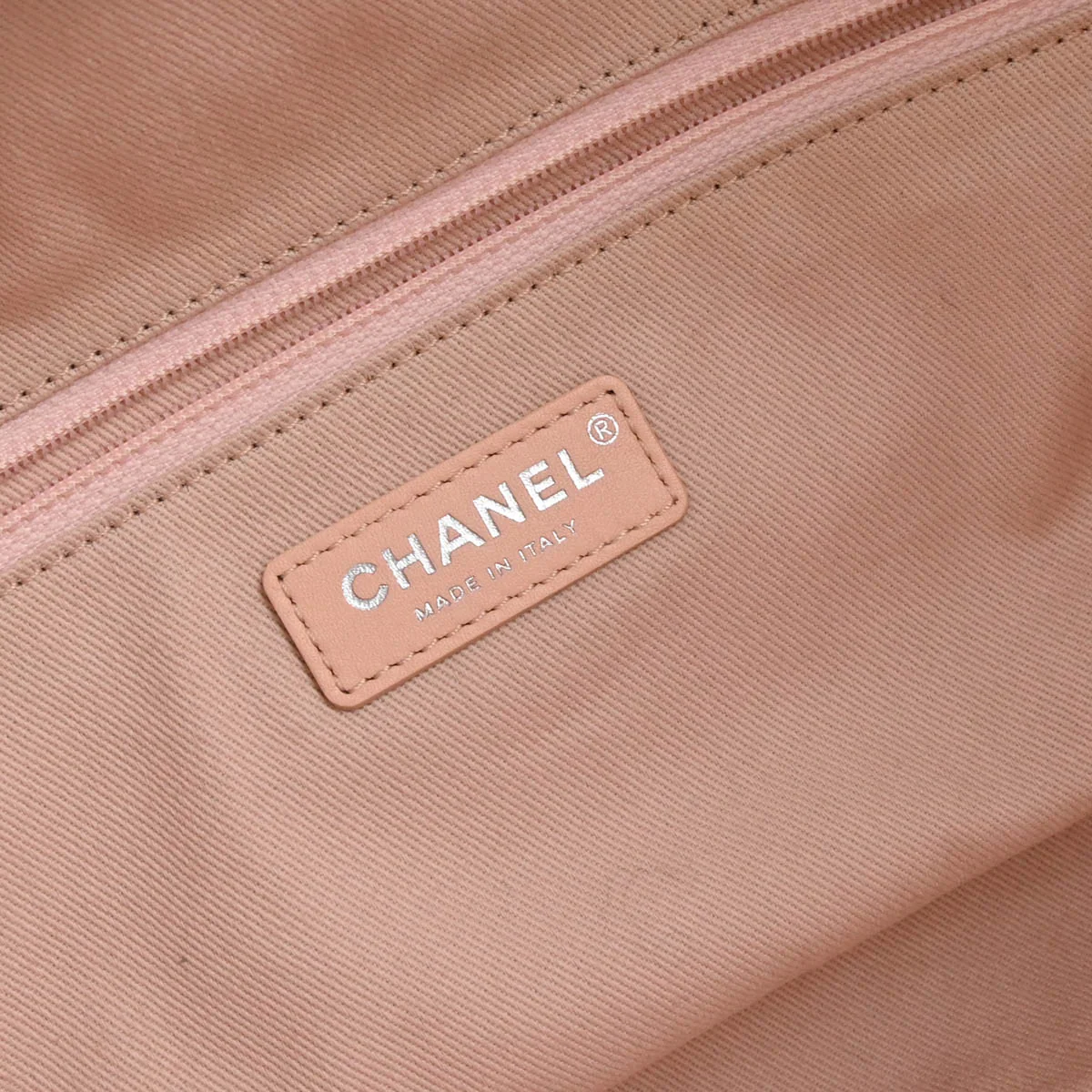 Chanel 2019 Light Pink Canvas Deauville 2way Shoulder Tote Bag - Image 9