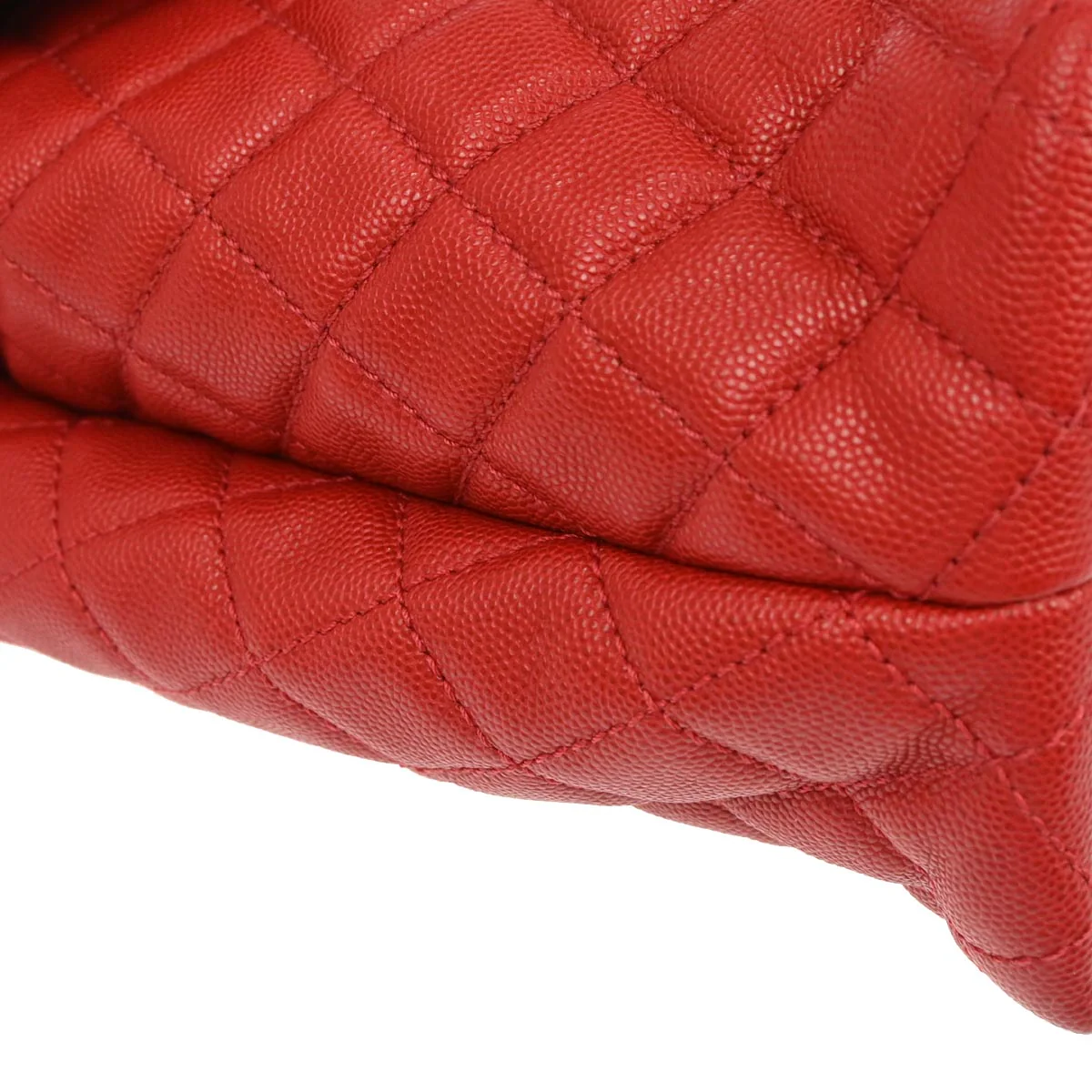 Chanel 2017 Red Caviar Skin Coco Handle 2way Shoulder Handbag - Image 3