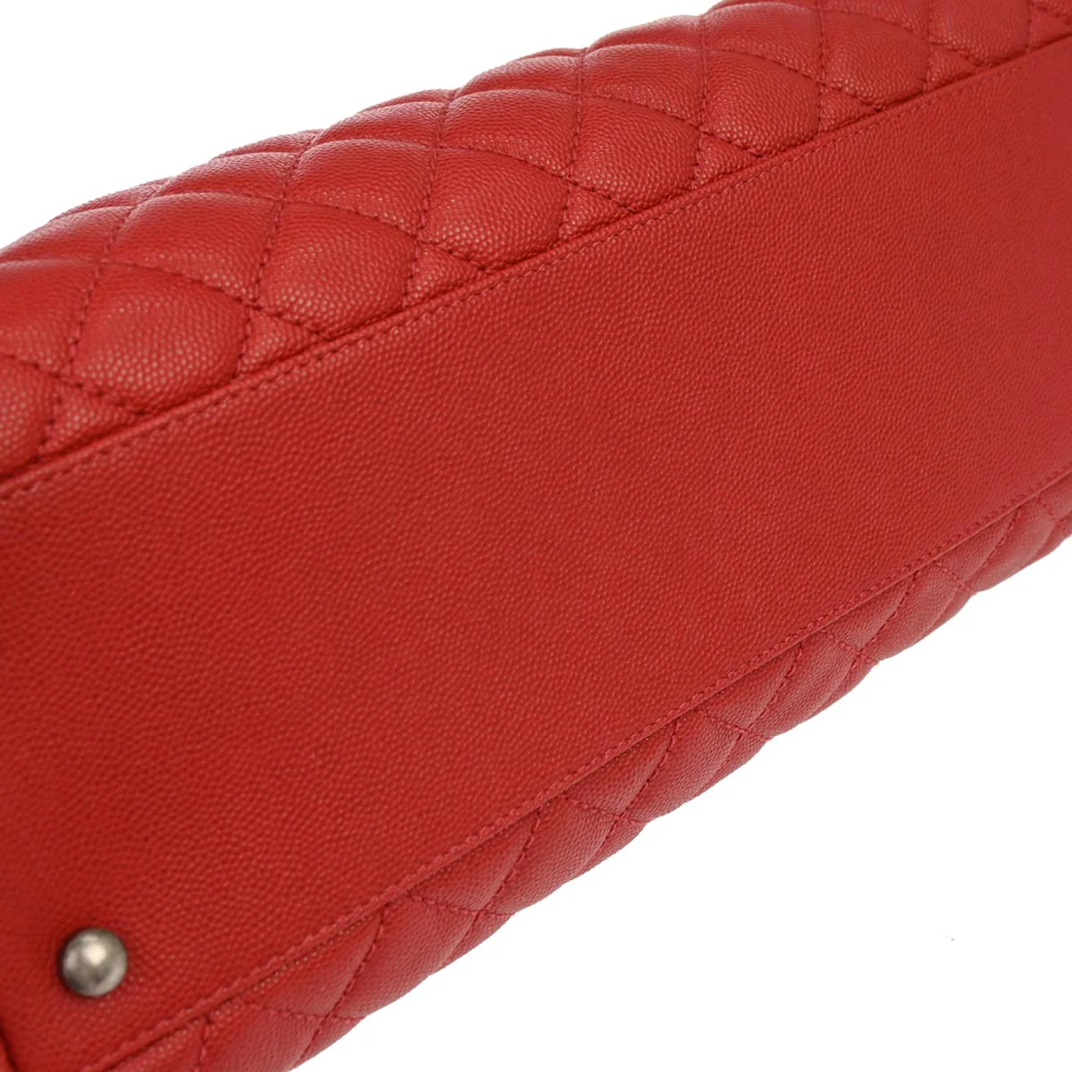 Chanel 2017 Red Caviar Skin Coco Handle 2way Shoulder Handbag - Image 4
