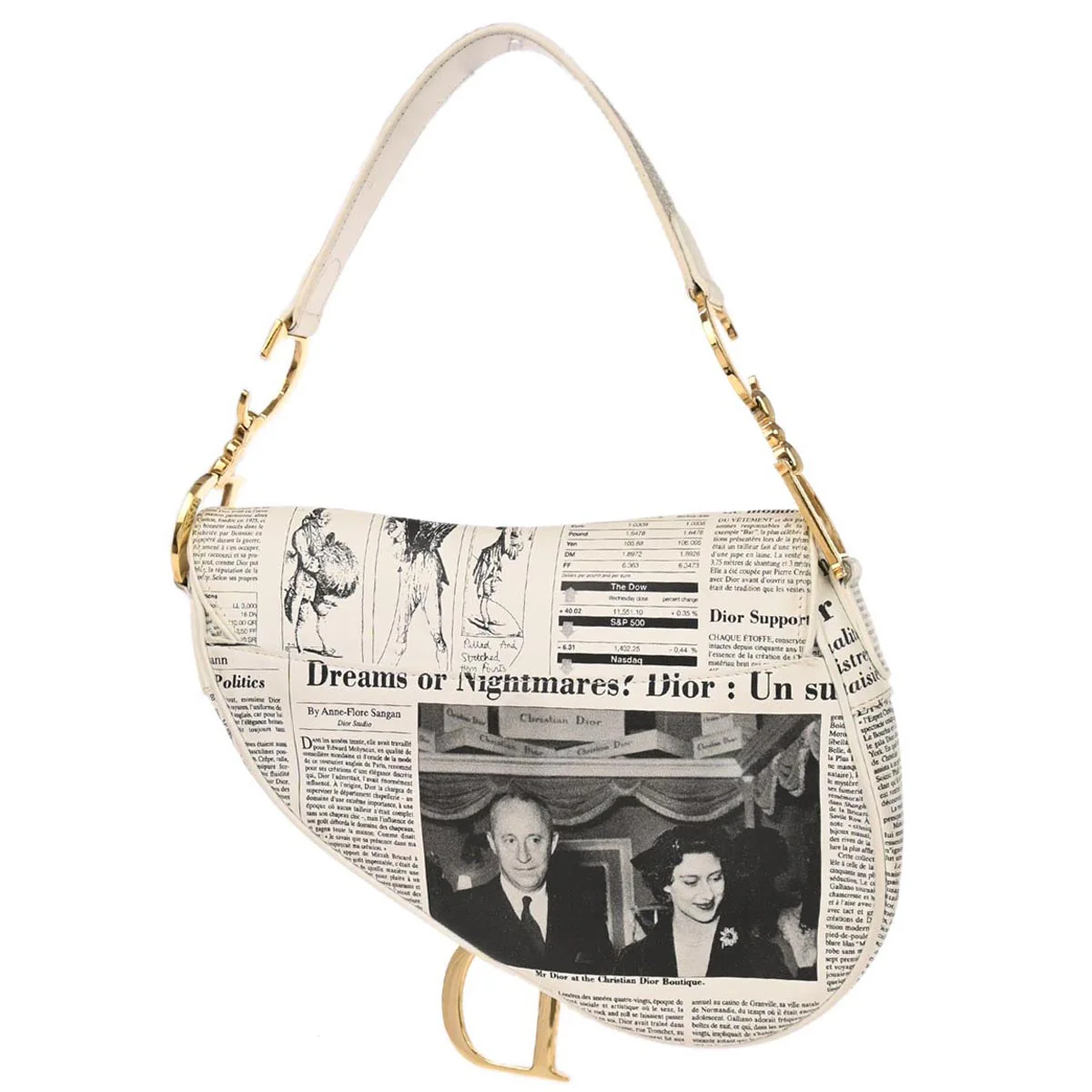 Christian Dior Newspaper Saddle Bag - Image 2