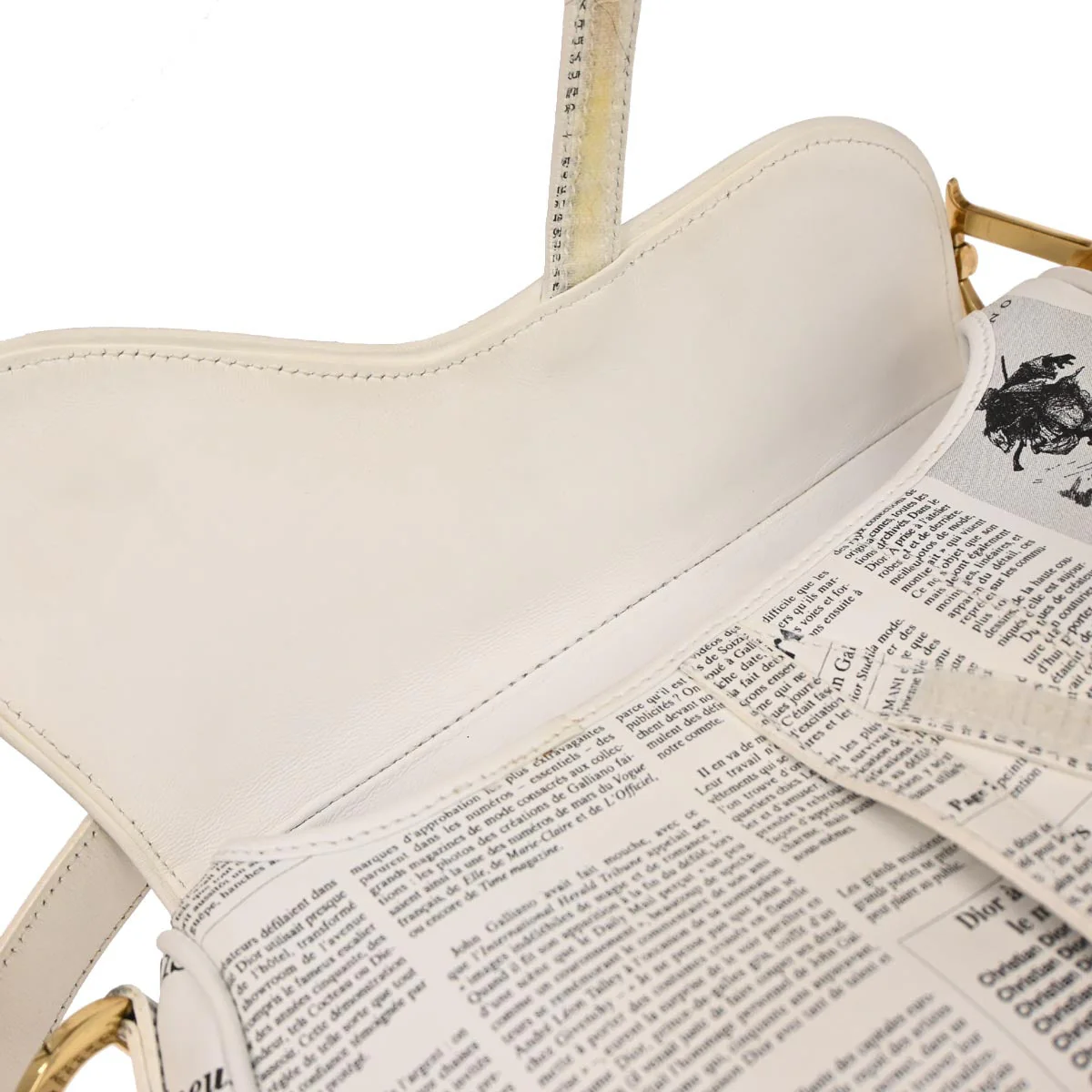 Christian Dior Newspaper Saddle Bag - Image 9