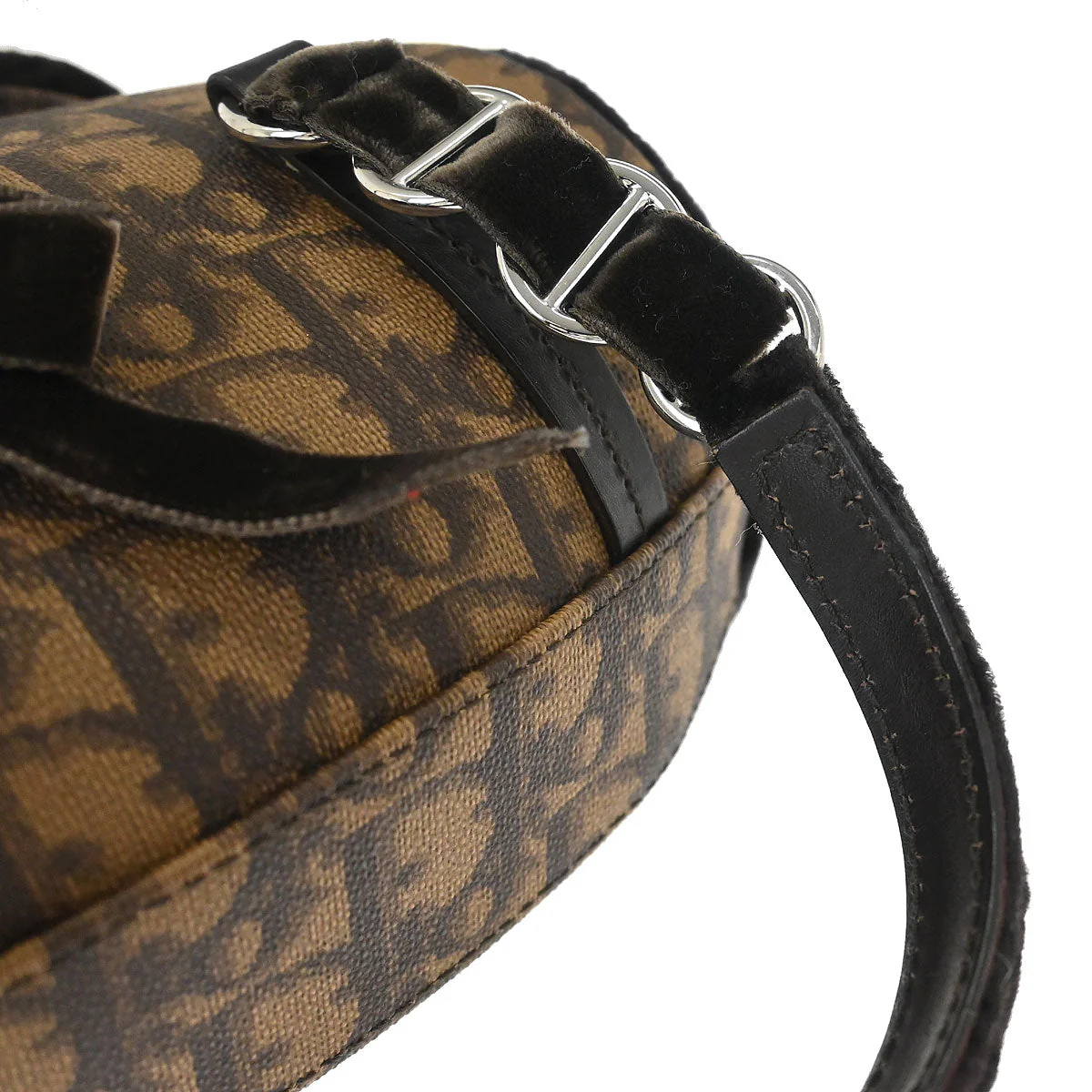 Christian Dior Brown PVC Trotter Romantic Handbag - Image 10