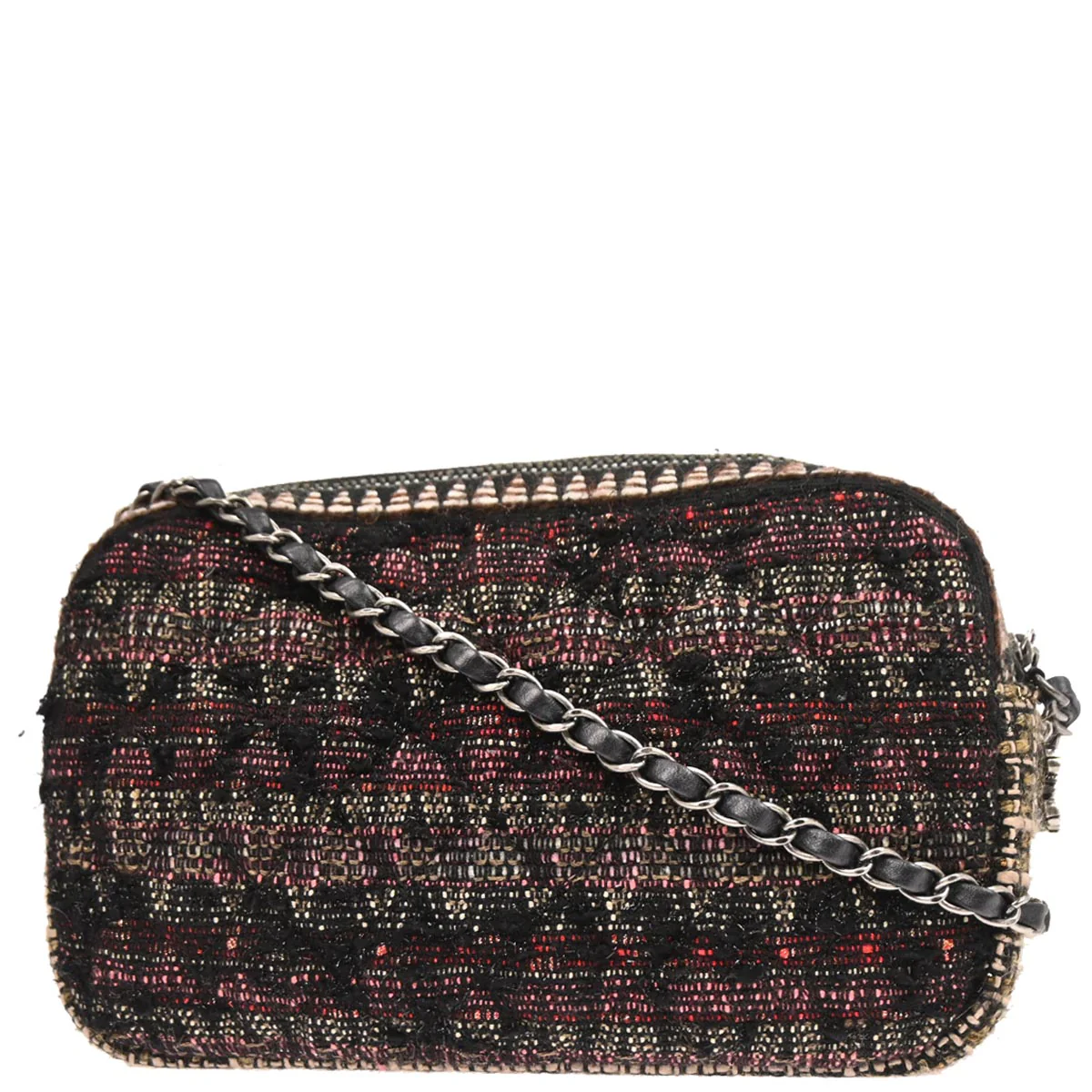 Chanel 2014 Black Tweed Shoulder Bag - Image 2