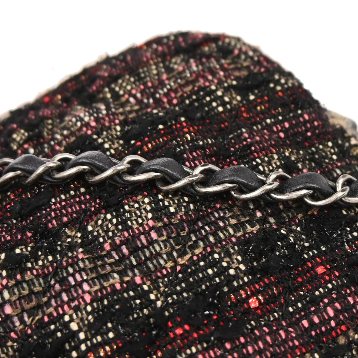 Chanel 2014 Black Tweed Shoulder Bag - Image 4