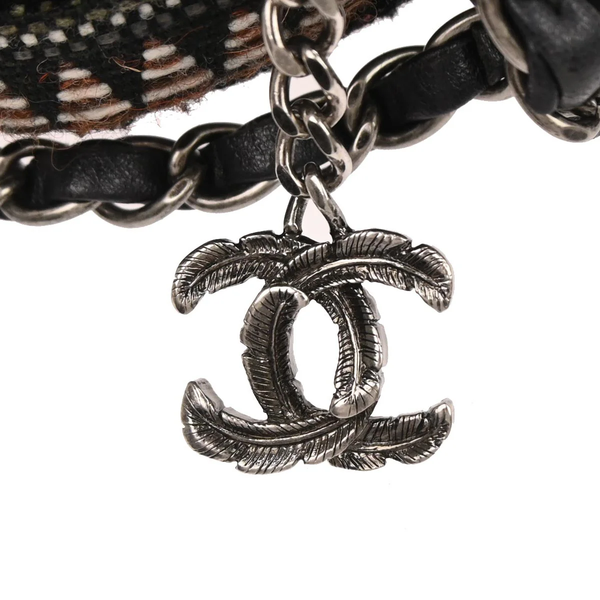 Chanel 2014 Black Tweed Shoulder Bag - Image 6
